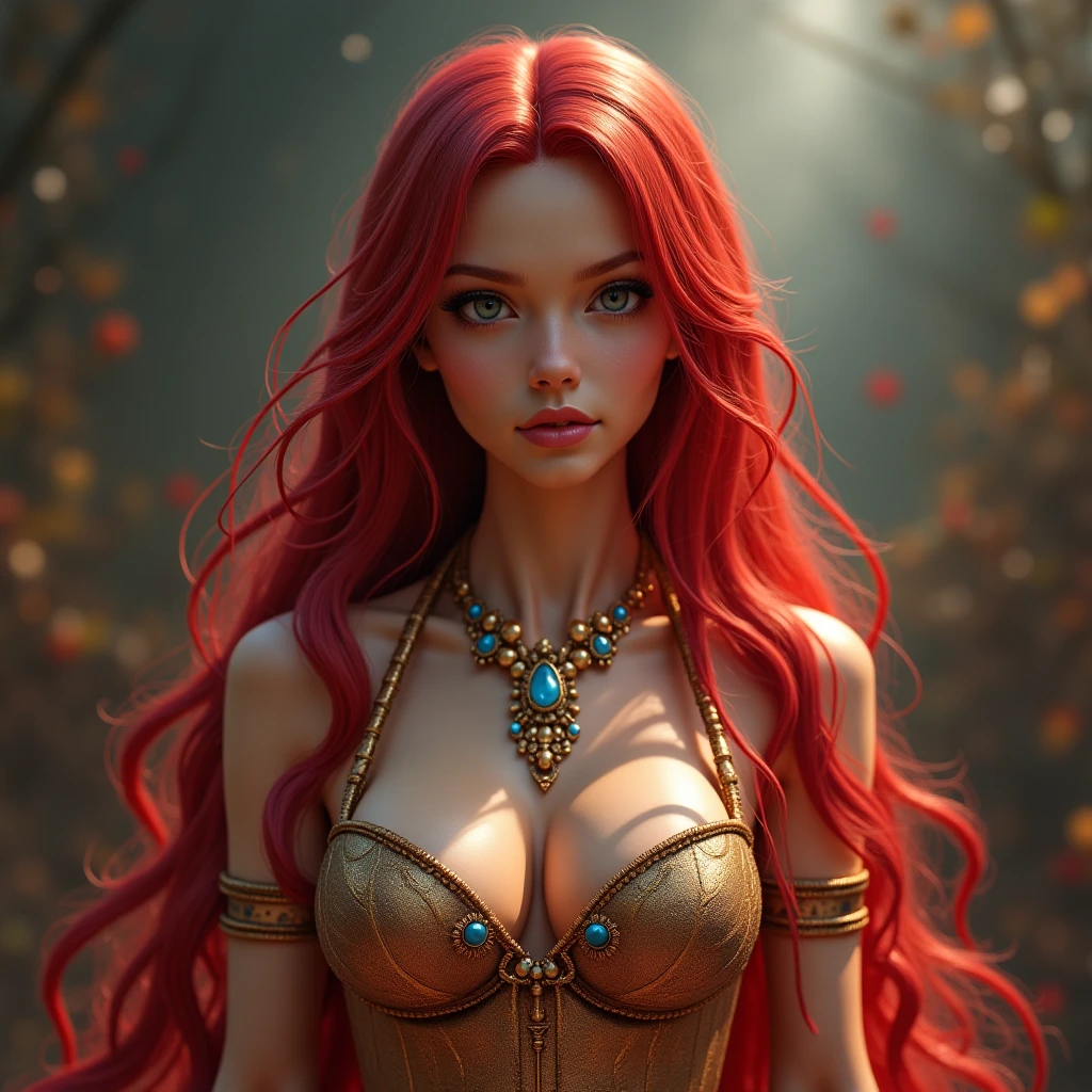 (masterpiece, photorealistic:1.4, extremely intricate:1.6), (photon mapping, radiosity, physically based rendering, ultra resolution, hyper-realistic, photorealistic:1.4, hyper-realistic, 8K, rtx), ((fourteen years old [bodybuilder:supermodel:0.5], (teenage girl, ((organza lace yellow long gown, lace gloves), wind, windy, closeup portrait, (sparkling crown)), cloak, filigree, etched, long straight [bright red hair:blonde hair:0.8], [large breasts:gigantic breasts:0.4], [green eyes:clear eyes:0.5])))