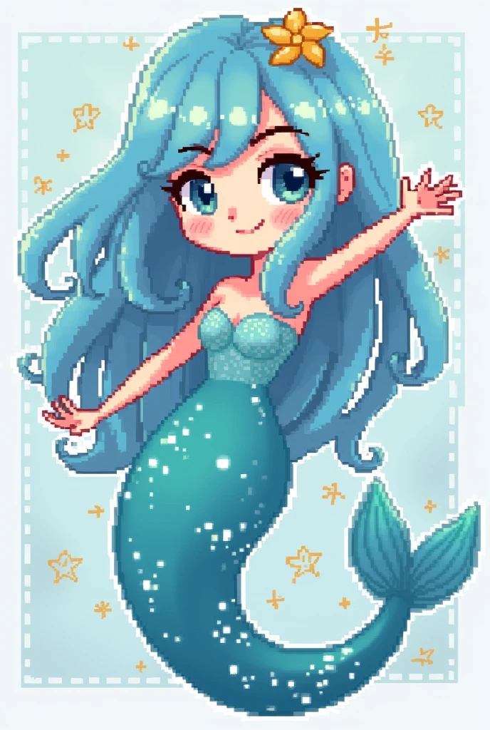 paper cut, mermaid, colorful, solid color, shapes