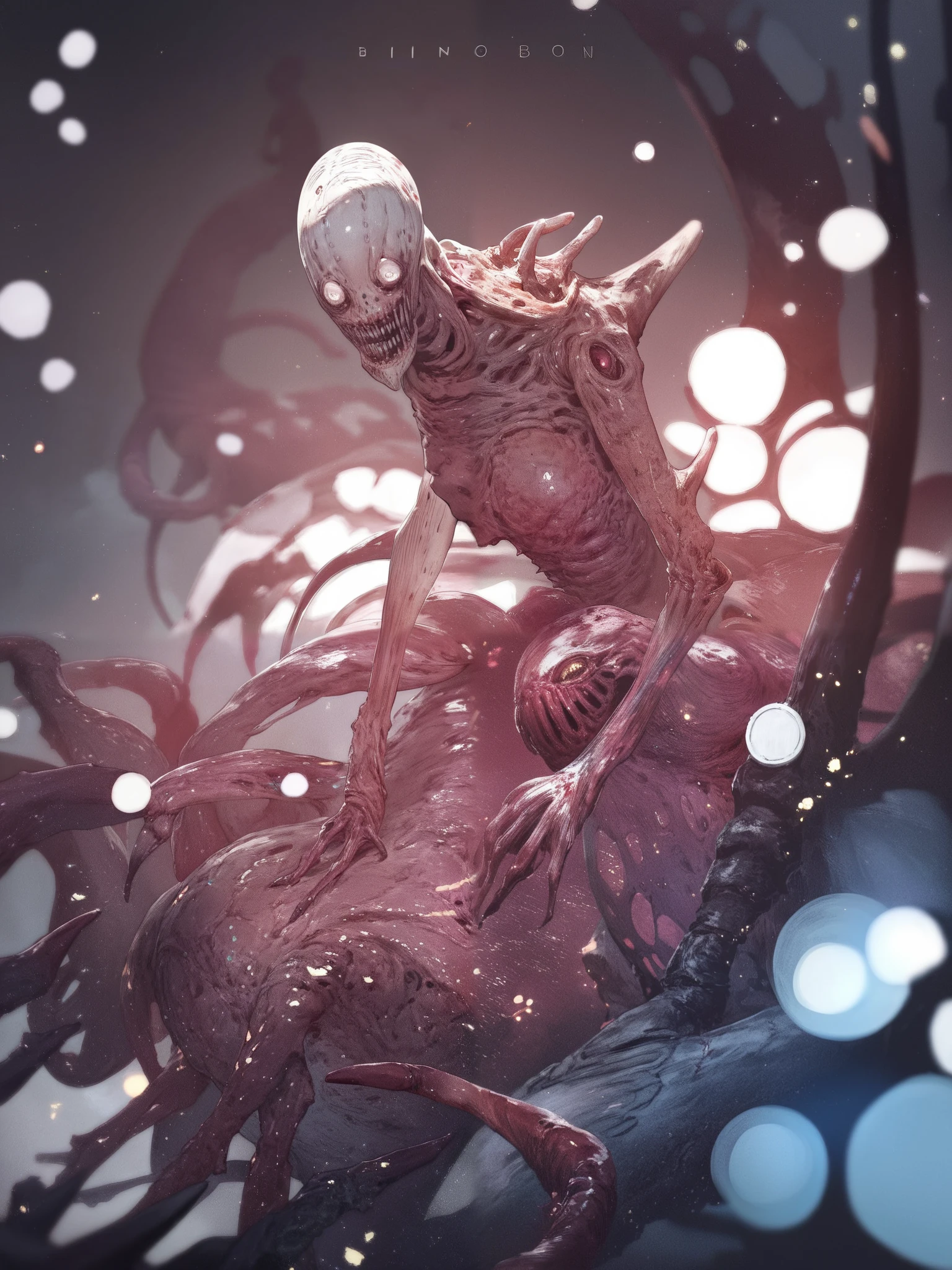 Cocoon in metamorphosis,manga, ( high quality, 4k, ultra-detailed , Realistic, bright colors , bokeh), (monstrous creature:1.1, dark atmosphere),