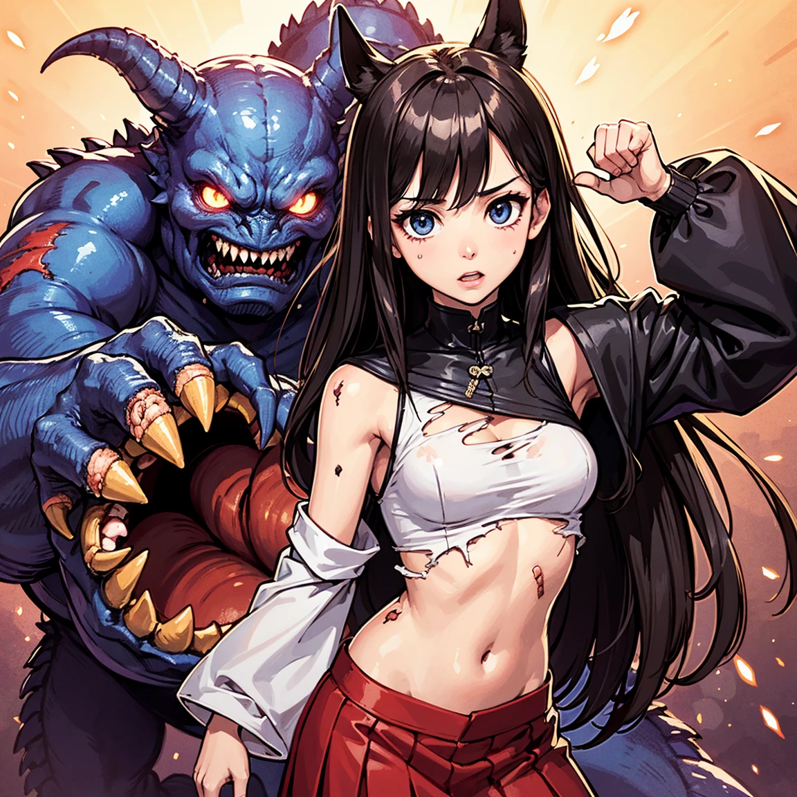 My Hero Academia Style, Wide Hips, 1girl, bloody roar, vampire, werebat, ear bat, bat wings in arms, Monster, Wide Thighs, large breast, Full Body, Masterpiece, Best Quality, 1Girl, Loose Hairstyle, Detailed Face, Himiko Toga, Red Eyes, Light From Behind, Super Detailed, fang, claws, Happy, Outfit Ninja, Bat Girl, Perfect Anatomy, Sitting On, (High Details).