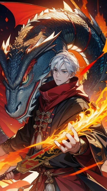 Aasimar black man monk sorcerer dragon