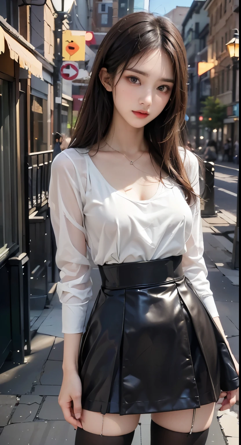 (quality),8K,(masterpiece:1.3),(1 girl:1.3),(In the name of Mina),Beautiful of Korean girl, Korean pop idol，Beauty of woman与完美of身材:1.4,（Vest line，Muscular hands:1.2），((Layered Hairstyle, Medium breasts:1.2)), ((View Viewer)),(A brilliant smile:1.3),（Big Ass），Actual,high resolution,Highly detailed face and skin textures,Reality of face,RAW photos,((Pretty face:1.5)),(Beauty of woman:1.4),Perfect body example,,((Very rich facial details)),Attention to detail,Double eyelids,Eyeshadow Enhancement,Eye for detail,Professional lighting,灯Optics,Sharp focus,((Sporty style)),((Optics, Vibrant colors、Fit of T-shirt，Sporty skirts)),((Lively,Positive,Livelyof thighs)),(of:1.3),Ultra-thin sports bar，Sports hip skirt，On the street，