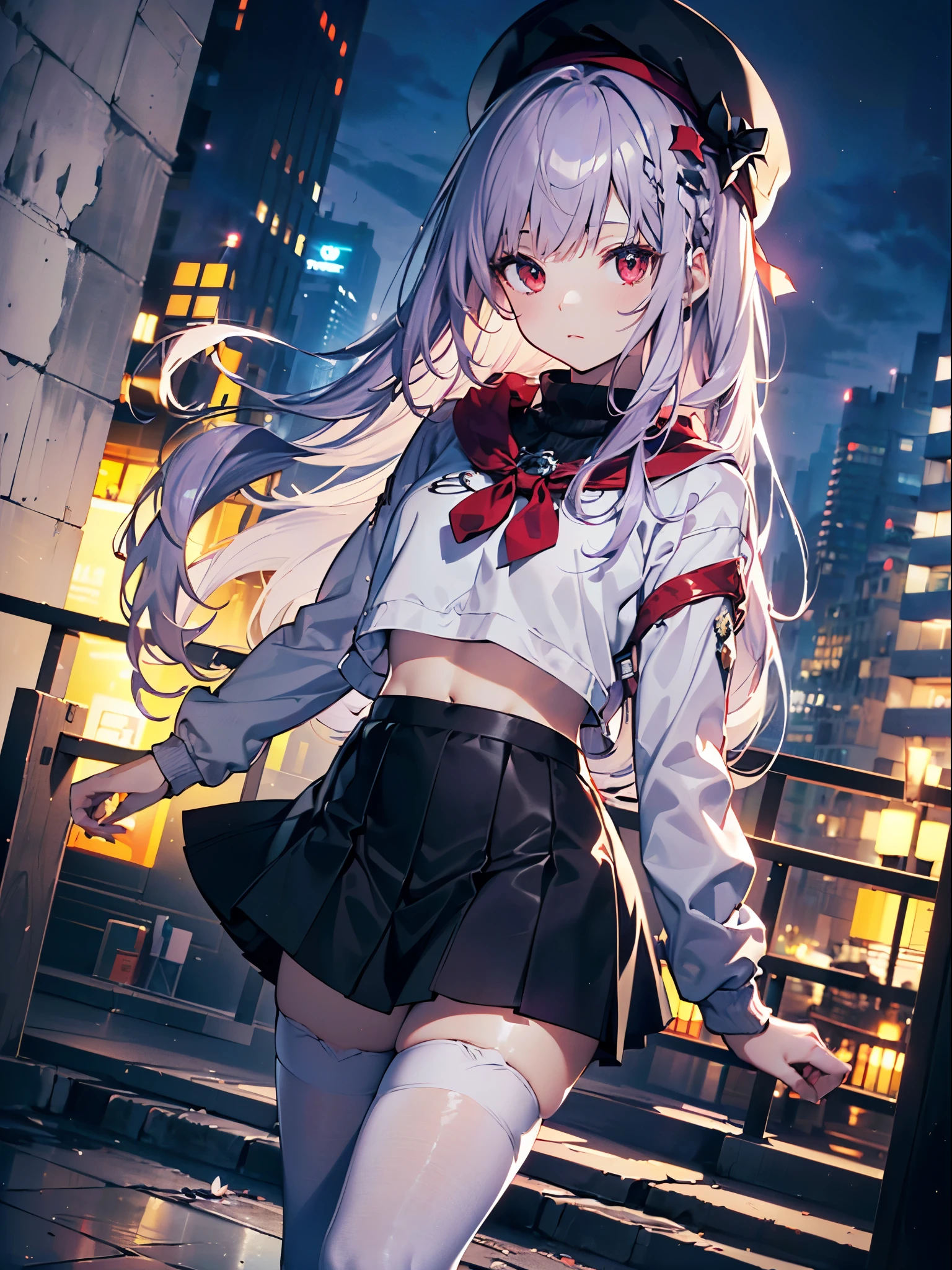 Youth stand up, Punched forward, silver hair, scowl, depth of field, anime, anime style