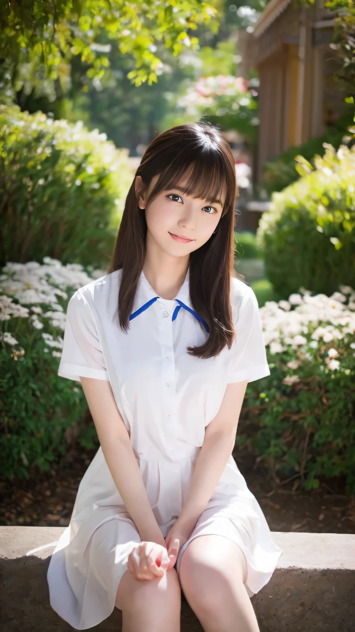 top quality、4K、8k、 HD、 Masterpiece:1.2、 very detailed、 Genuine:1.37、
portrait 、Gentle colors、Gentle Light、 beautiful girl、
wears long flowing hair、 gentle face、Thoughtful eyes 、
white skin、 happy expression 、 soft pastel color、 great atmosphere 、
shirt、Subtle brushwork、Dreamy composition、 staring into the distance 、 ROMANTIC ATMOSPHERE 、
achromatic 、 Soft Shadows 、 show their full body、
plump breasts、I'm wearing a 、 high school uniform、