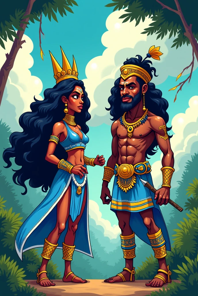 (Mulheres , Meninas, feminino,, ,He holds in his hand a spear that I have shaped and in his other hand he holds a shield in the shape of a shield. )) um escudo em forma de , grande um escudo em forma ,, uma espada em forma de espada em forma de um, bonita de corpo inteiro, corpo inteiro, cabelo afro caindo para a frente, Rasta type but braided, com o corpo perfeito de corpo inteiro lindos lindos lindos seios uma coxa e fina perfeita tudo negra, mulata, morena perfeita, realista 1 9 2 0 s estilo, Estilo dos anos 1920 uma