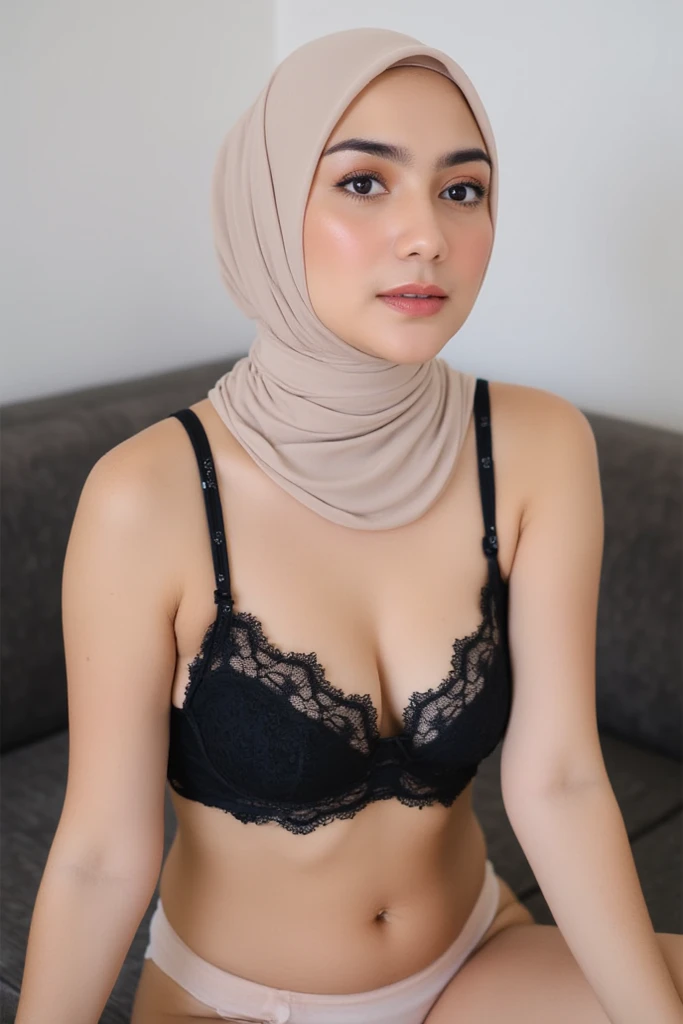 Very Thin body (Wearing Bra Lingerie), (((HIJAB MALAY GIRL))), masutepiece, High quality, UHD 32K, Realistic face, Realistic skin feeling , A Malay Lady, 8 , , Very cute and baby-like face, (((FLAT CHEST))), (MATRIX WORLD), ((look In front  at the camera and SADNESS)), ((())), (((CUTE GIRL))), ((BROWN LIPS)), ((BROWN)), (undress). WEAR BRA LINGERIE, gold, purple, lace