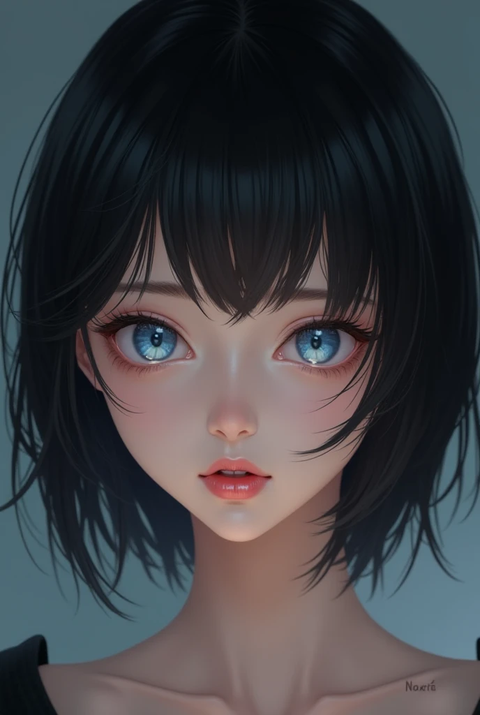 The eyes are clear and sparkling.,Anime girl with long black hair and blue eyes with red lips., beautiful anime pictures, Portrait of an anime girl, anime pictures, Drawing in Anime Painter Studio, Beautiful anime face images, Detailed picture of anime girl, Portrait of an anime girl, Realistic anime style, Made with Anime Painter Studio., Semi-realistic anime style, face anime pictures, anime girl pictures, Realistic anime style