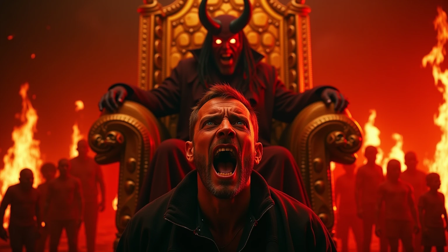 Close-up portrait of demon with wings sitting on sofa, candle, in dark room, explosion of liquid splash of darkness, high detail, fantasy background, photography