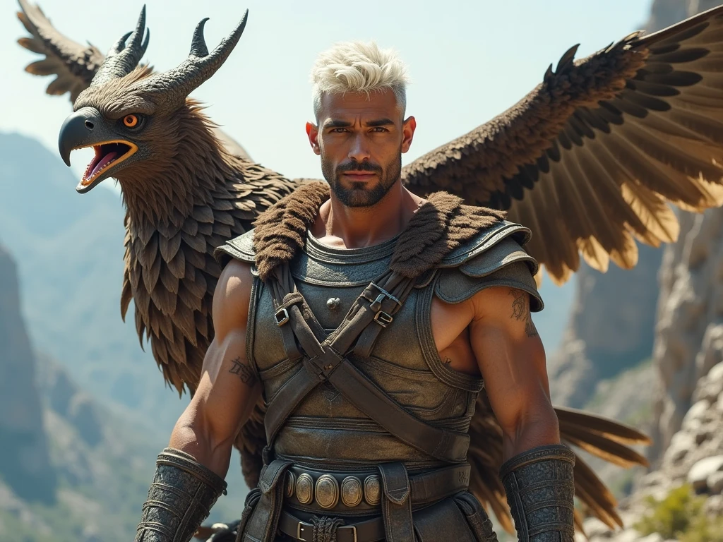 blond hair, ultra high resolution, best quality, photo, 4k, (photorealistic: 1.4), cinematic lighting, a male angel with large translucent wings, fat man, abdominal muscle, wearing medieval gold armor, detailed feathers, cyberpunk environment, portal of the future, volumetric light, HD, magic, god light, backlighting, detailed face, counterpart, smooth skin