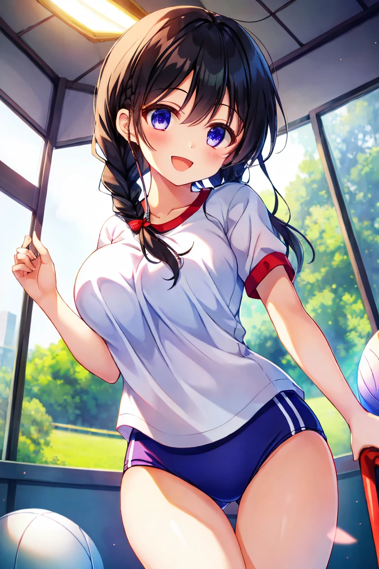 mastute piece,Best Quality,insanely detailed,8k cg,nsfw,
(shoot upper body:1.3),
(1girls:1.3),standing,looking at viewr,body in front,both arms behind back,(table-tennis-uniform:1.3),(bare breasts:1.1),(bare nipples:1.1),
break,
blush,shy,(ecstasy face),(trembling:1.2),break,(light Brown hair:1.2),
break,
perfect breasts,perfect teats,(open mouth:0.9),(large breasts:1.2),
(indoor-sports-field)、