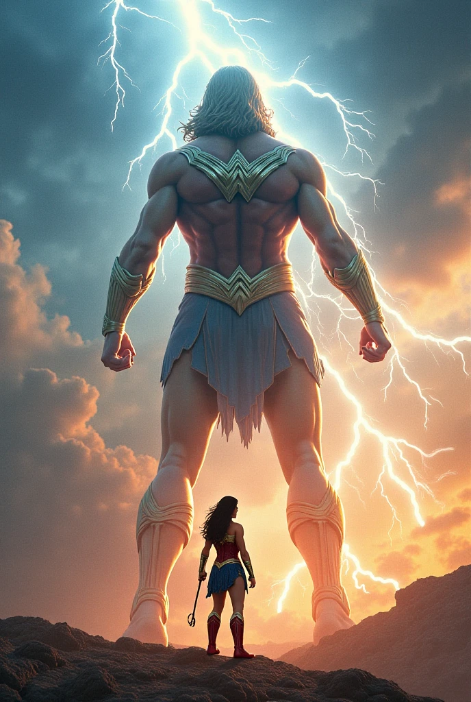 ((work of art))，(best qualityer))，greek style，in the universe，A huge statue of the god Thor stands in space，Look to the camera，Thor standing，Thor holding a thunderbolt in his right hand, glimmering，glow effect，fully naked blonde woman with big ass on the road，Hyper-Realism，hyperphotorealism，real photography，8k，High definition，high qualiy，work of art，very well, (((offwhite)))，Discoloration，blurring，inking，8k，very well，high qualiy，(((oc renderer)))