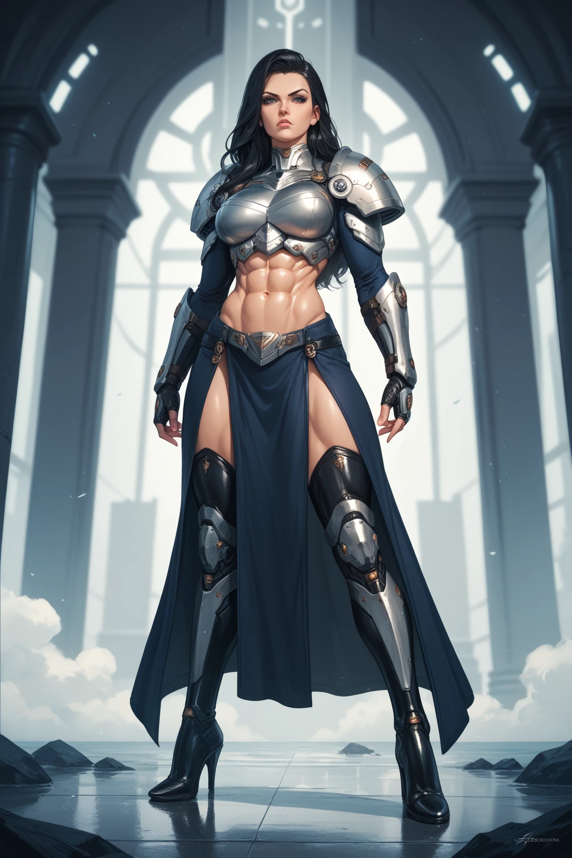 valkyrie, 20year old woman, detailed beautiful blue eyes, detailed beautiful lips, long eyelashes, revealing battle outfit, large breasts, full body shot, highly detailed, 8k, photorealistic, dramatic lighting, cinematic, fantasy, concept art, nsfw