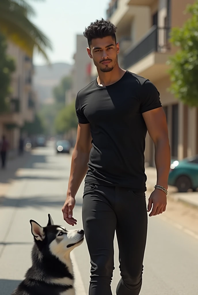 Feral wolf, male, canine dick, dick cum, buttplug, at home, on the street , pants pulled down, choker