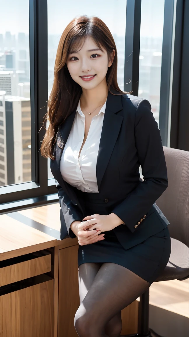 (((masterpiece))), (((Highest quality: 1.4))), ((Very detailed: 1.4)) , URZAN-6500-v1.1, (RAW Photos:1.2), (Realistic), (Genuine:1.4), Sharp focus、High resolution,An elegant upper class elite woman in a suit, 厳格なWearing a suitいる, Wearing ultra-realistic pantyhose、Wear high quality heels、 Girl in suit, Wearing a suitいる, Wearing a suitいる, Wearing a suit, Businesswoman, Business Suit, 黒のWearing a suitいる, Wearing a jacket and skirt, A woman wearing a suit, suit, Business Suit, Luxury suit, Sharp eyes、(Detailed Background:1.2), Exposed thighs,skirtlift