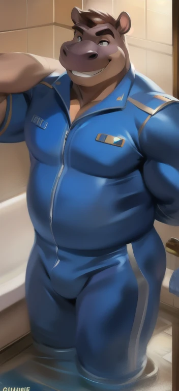 full body portrait, strong burly hairy mature older man(space captain), wearing futuristic captain's uniform insignia (neon and black) (open and revealing) (latex) , gray hair, broad shoulders, round belly, bulging micro thong, scifi spaceship captain uniform, neon lights, best quality elegant masterpiece, military buzzcut, dark mustache, gray stubble, latex, wearing a latex thong, big bulging crotch, futuristic gear equipment, wearing see through plastic chest armor (neon yellow and electric blue), wearing neon yellow see through chest armor, wearing electric blue latex chaps(see-through) , wearing cool neon sneakers,in spaceship cockpit, lying in spaceship sleeping quarters(bed) (view from above), smiling with teeth showing, nicebulge, waiting in bed, glowing armor, legs up(!) and spread(!) , big muscle ass, wet and dripping ass, hairy pecs, thick long legs, silver hair