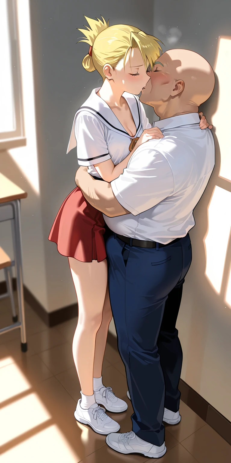 (nsfw:1.4),

(naked:1.3),
(barefoot:1.3),



(No sideburns),
(brown bob short bangs hair), (bob medium length hair), 
(put your hair up:0.2),(Gorgeous, voluminous cabaret club girl hairstyle),
(brown 　Princess bangs), (brown hair), (bob medium length hair), (middle_length waved hair), (vertical roll medium length hair), (bangs hair),  

Masterpiece, high quality, High resolution, extremely detailed, cute with glowing white skin, eyelashes and cute dark-brown eyes, Jewelry Accessories Anime, gorgeous background-centered composition,
(Best quality, 32k, photos of cute Japanese women),
(Raw photo: 1.2),
(The background is a high school in Japan　classroom　School building　stage　Sports Equipment Room), 
(A pale light shines through), 
(intense shadow:1.3),
1girl and 1boy,
detailed face and breast,
17 years old,
tall,
(plump),

(panties around one leg),

(erect nipples:1.0),



(bare breasts:1.2),
(Bare nipples:1.2),

(Sex with a fat nerdy guy:1.2),
(The other person is a fat nerd:1.2),
(Being held by a fat nerdy guy:1.2),
(She has intense sex with a man:1.0),
(missionary sex),
(cowgirl sex),
(back position sex),
(standing back sex),
(standing sex),
(Holding her and inserting sex),
(Piledriver sex),
(squirting),

(crying face),
(crying in frustration),
(close your eyes),
(open your eyes narrowly),
(face distorted in pain),
(close both eyes tightly),
(closed mouth),
(grins teeth),
(ecstatic face),
(semen),
(ejaculation),
(Facial),
(Love Juice),
(Her body is wet:1.2), 

(peek penis camelto pussy public hair),


(kiss),
(deep kiss),

(She was fingered by a man),
(She had a man's finger in her pussy),
(a man touches her clitoris),
(Her pussy is spread by the man's hands),


(spread legs),
(M-shaped spread legs),

(inner thigh),
(slouch),





(Close-up :1.6),


(from front),
(from side),

(from below),
