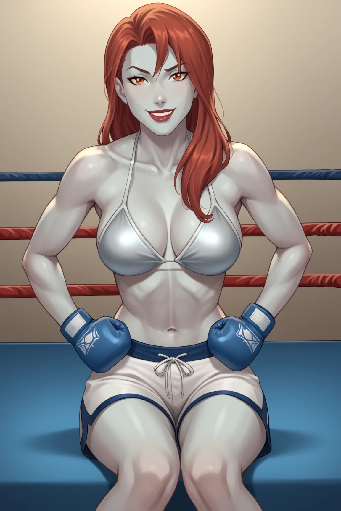 ((1girl, tall stature)and(1shota boy,short stature)),hetero, (1girl,tall stature),(fighter:1.2)(long hair,wavy hair),orange hair, blue eyes, lerge breasts,pale skin,shiny skin,(ahegao),(trembling), erectile nipples, BREAK ((She wears fetish clothing, rubber clothes, black latex bodysuit with straps and belts, long white latex gloves with straps, latex high heels)), cum in pussy,(cum on clothes:1.4),cum on breasts,cum on body,cum facial,bukkake,cum in mouth,cum on hair,(excessive cum), BREAK (1shota boy,short stature:1.4),small penis, dark-skinned shota boy,interracial,(smug),((vaginal,sex)),(rape,1shota boy hold head),clothed sex,intercourse with a shota boy, (wrestling ring), (((masterpiece))),(((best quality))),((ultra-detailed)),(illustration),((an extremely delicate and beautiful)),(detailed background),
