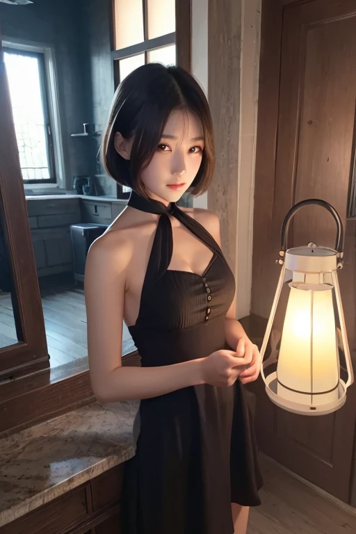 (1 Mechanical Girl)、top-quality、​masterpiece、超A high resolution、(Photorealsitic:1.4)、Raw photo、1 girl、Golden hair、glowy skin、(((1 Mechanical Girl)))、With a beautiful knife、（Please wear a mechanical helmet）、(beautiful forest background)、Precipitous cliffs、(Small LED)、((super realistic details))、portlate、globalillumination、Shadow、octan render、8K、ultrasharp、Colossal tits、Raw skin is exposed in cleavage、metals、Details of complex ornaments、Japan details、highly intricate detail、Realistic light、CGSoation Trends、Red Eyes、radiant eyes、Facing the camera、neon detailechanical limbs)、(blood vessels connected to tubeechanical vertebrae attached to the back、mechanical cervical attaching to neck、(Wires and cables connecting to the head)、Gundam、Small LED、,Mechanical thighs、Toostock、