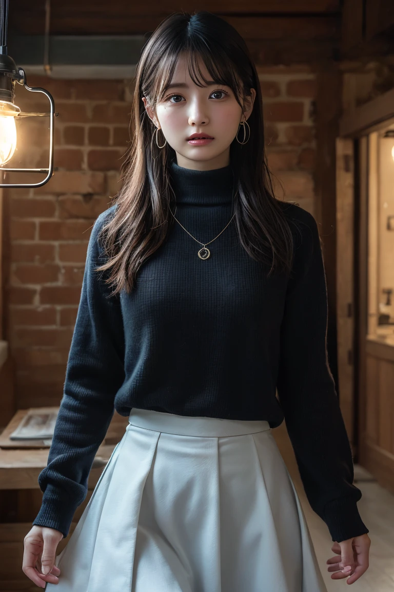 Solitary, 1 Girl, Yamagishi, Gekkokan High School Uniform, turtleneck sweater,