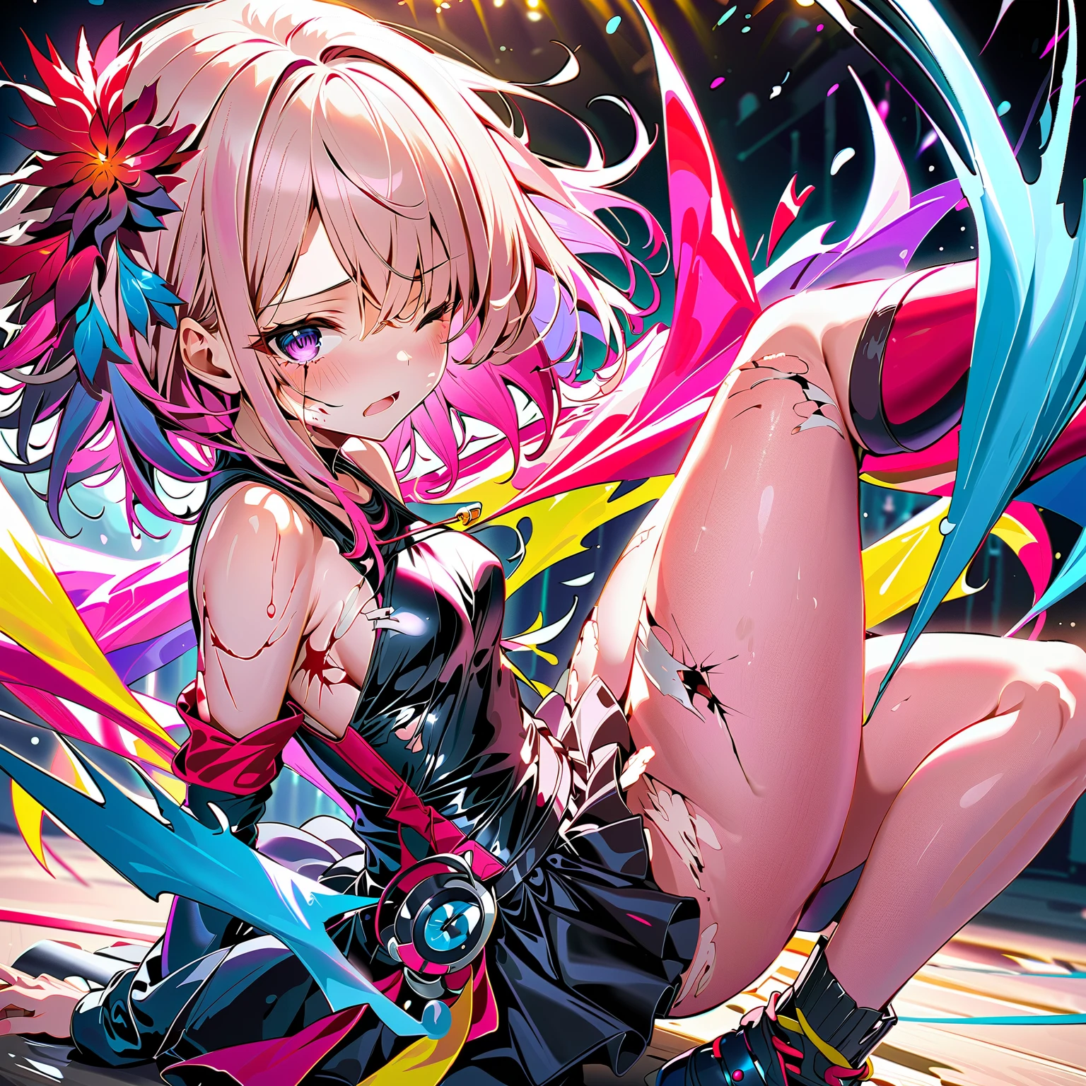 (1girl in:1.2, ( (digital) ( (Detailed passages inside the base), medium breasts, (fril swimsuit, thighs thighs thighs thighs, Detached sleeves)) , Best Quality, marierose,、Hypnorola
Eyes in the sky、1girl in,Emotionless facial expressions,Walking、grinning evily