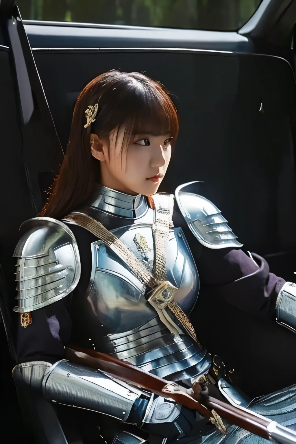   highest quality ,  Masterpiece,   high resolution,   in the seat, Knight Armor, Are you ready to grab a long sword and go to war？