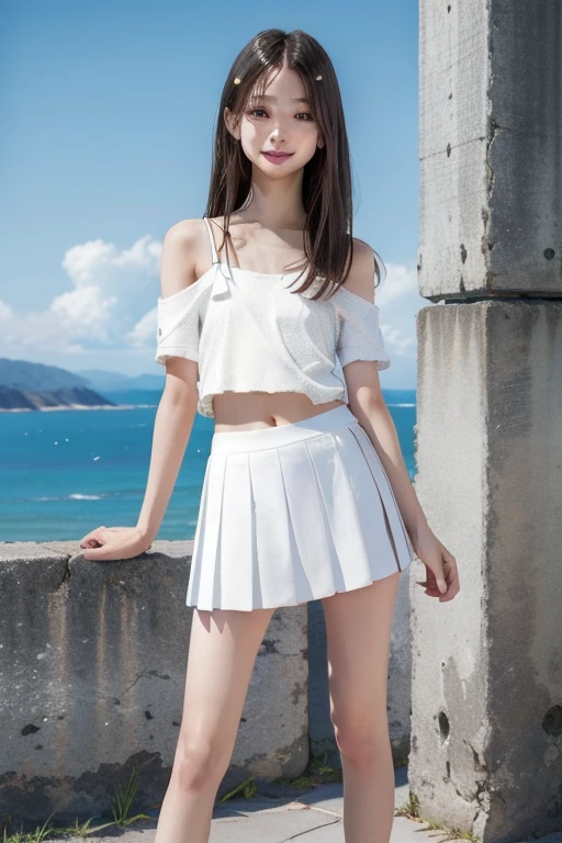 {{{masutepiece}}}, {{{Best Quality}}}, {{An ultra-high picture quality}}, {{extremely delicate and beautiful}},(nffsw), (Best Quality, 8K, 32K, masutepiece, nffsw:1.2),a photo of a cute girl, of the highest quality, Best Quality, Realistic, Unity, At 8K,Wallpaper, Official art,(10yaers old),(child),(The best princess in the world:1.5),(Uniforms with a lot of decoration:1.5),(Gorgeous headphones:1.3),(Smile:1.3),(Sweaty skin:1.5),Black hair,(Very short hair:1.3),(On the balcony of the palace:1.3),(,(Full body:1.2),(Wind Lifts Skirt :1.7),(pantiy),(Mid summer:1.5),(From below:1.5),(low view:1.5),white panties,panties small,Super delicate,are sheer,realisitic,Raw photography,Sexy ass,the shape of the buttocks is clear,,Panties that dig into the buttocks,Ultra-realistic panties,
