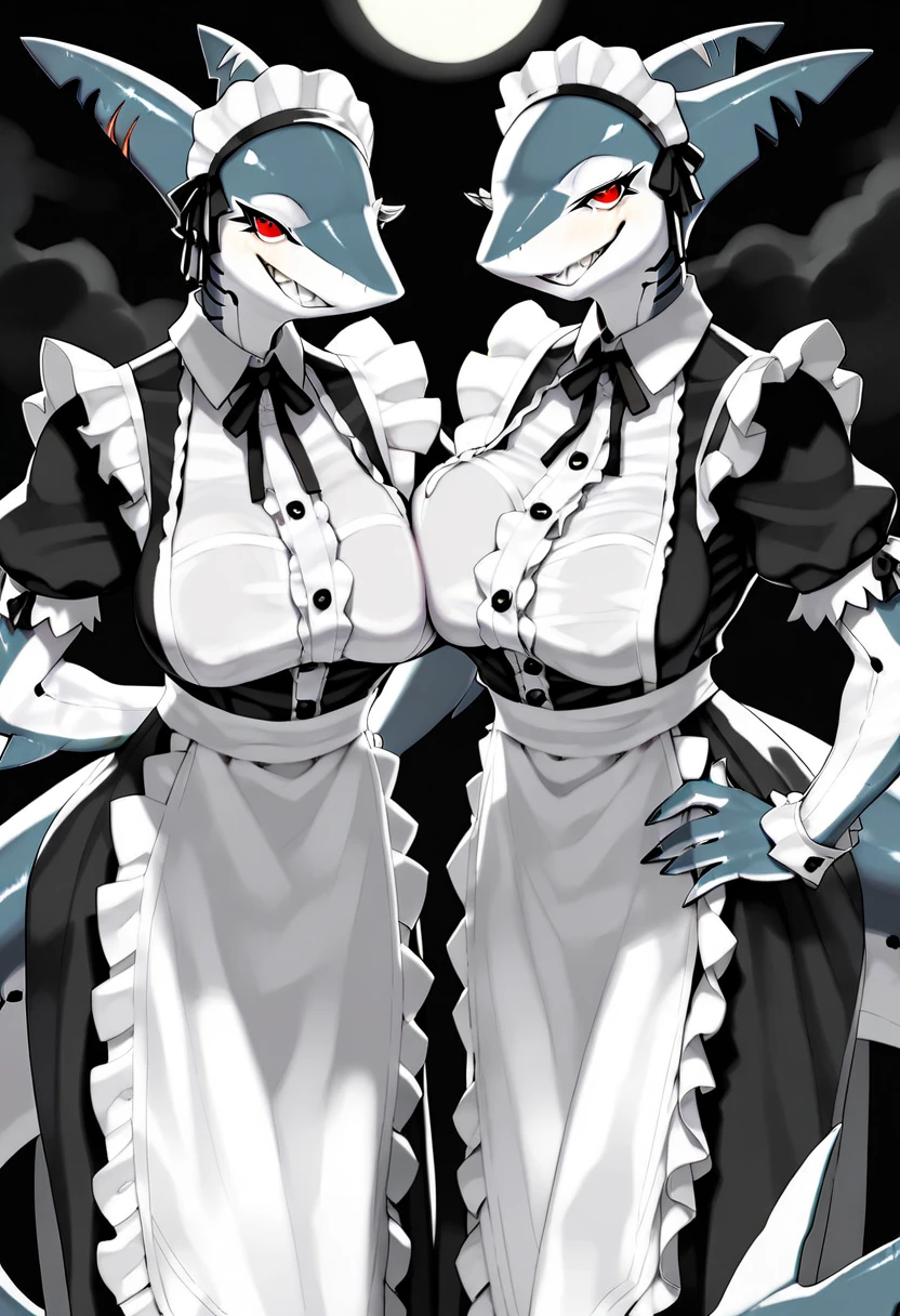 score_9, score_8_up, source_アニメ,blunt bangs,ponytail,Yellow Eyes,Gray Hair,Big Breasts,((1girl)),White background,areola,oiled skin,sharp eye,,stockings,High leg,latex,inner,tie,garter belt,High heels,Nipple Covers,Apron,Face Veil,The whole body is shown,Expressionless,Front opening