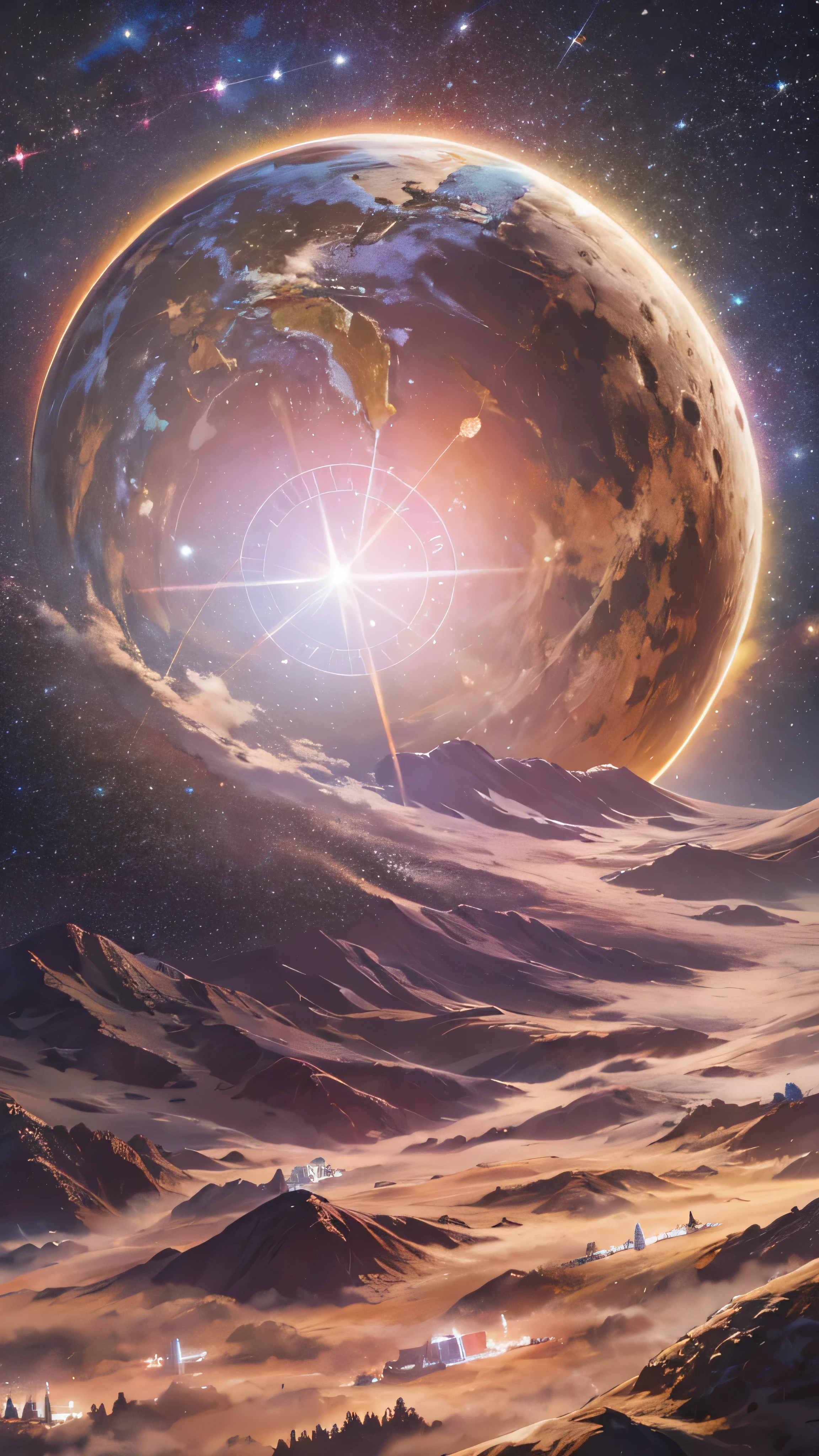 最 high quality, high quality, Highly detailed CG unity 8k wallpaper,Views from Earth's atmosphere、 depth of field, high resolution,, photorealistic,極めて精細なStarStarStarの景色, complicated, high detail, universe, Milky Way, Star, 惑Star, astronomy, cosmos, Heaven, Star雲, solar system, Universe Line, 超新Star, deep space ,