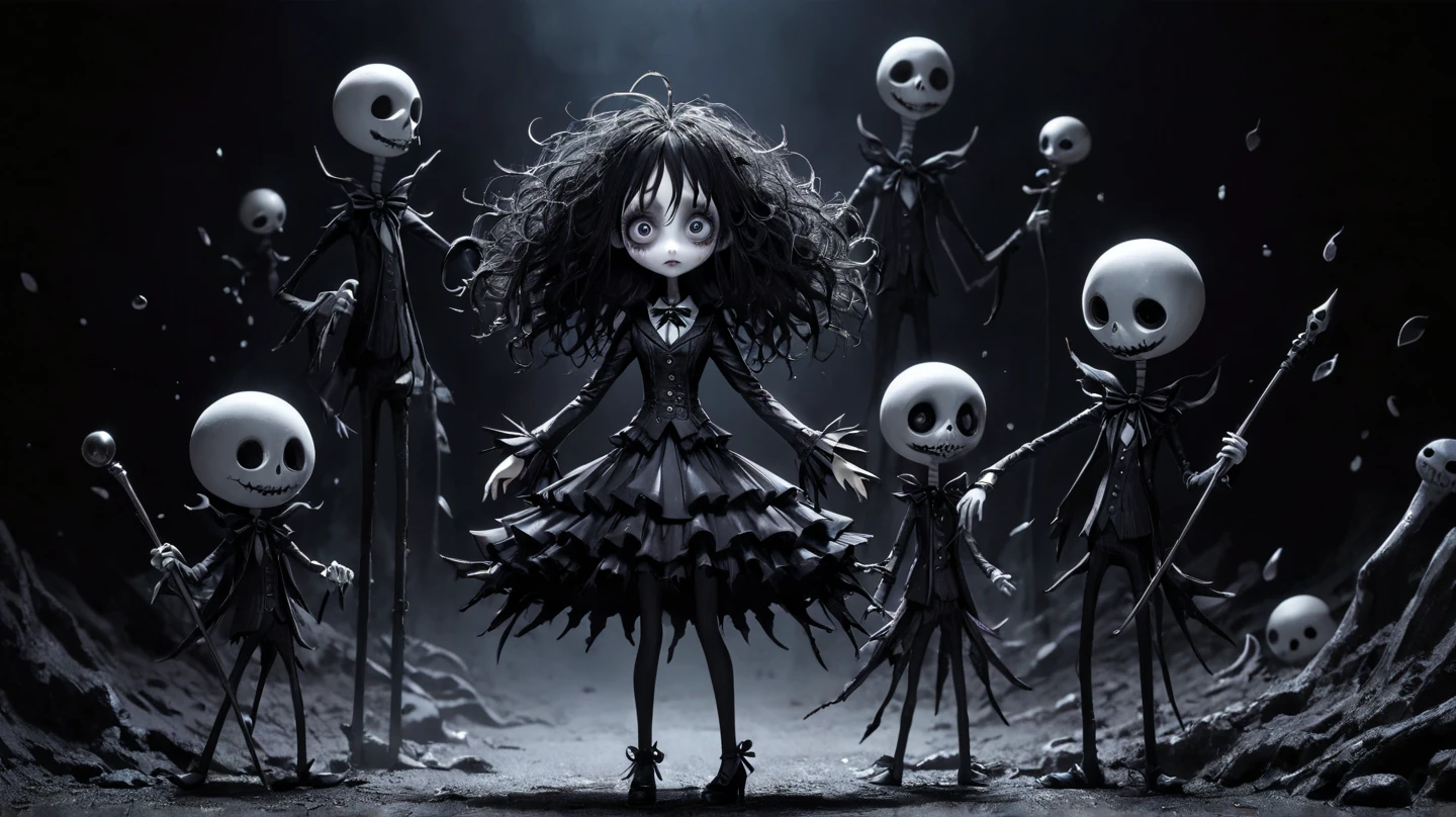 Create a movie cover inspired by the movie The Nightmare Before Christmas