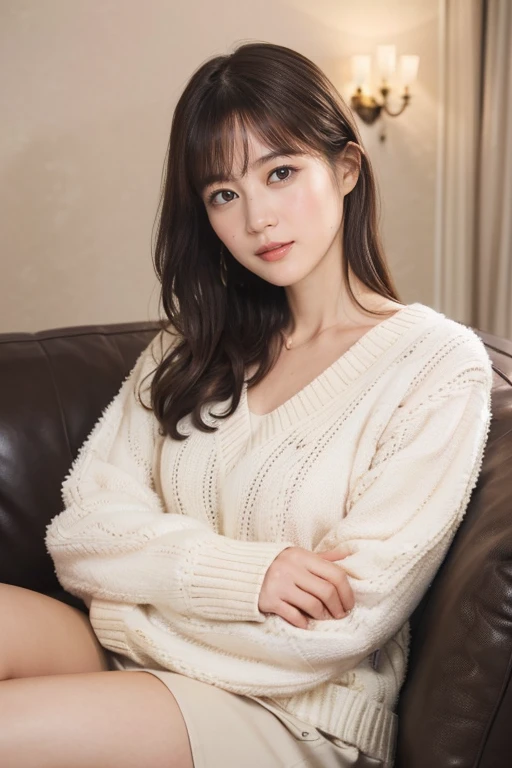 Perfect Body Beauty, huge breast, looking at viewer, straight Bangs, long hair, cowboy shot, Teary Mole, Mole on Chest