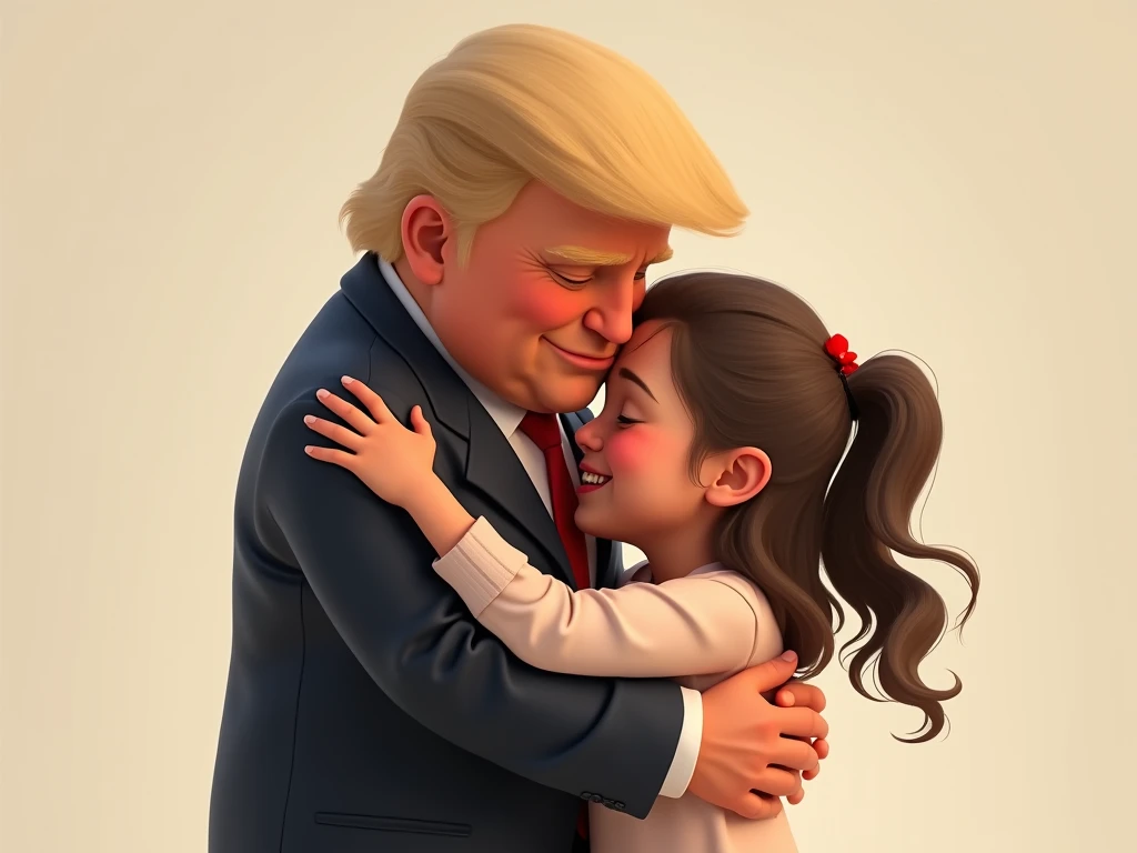 Animated white skin beautiful girl fashionable pregnant ,next to a boy with short curly hair hugging a black chihuahua dog next to a tall man with a black beard wearing reading glasses , Nike flat cap and Nike shoes with USA flag background on the back