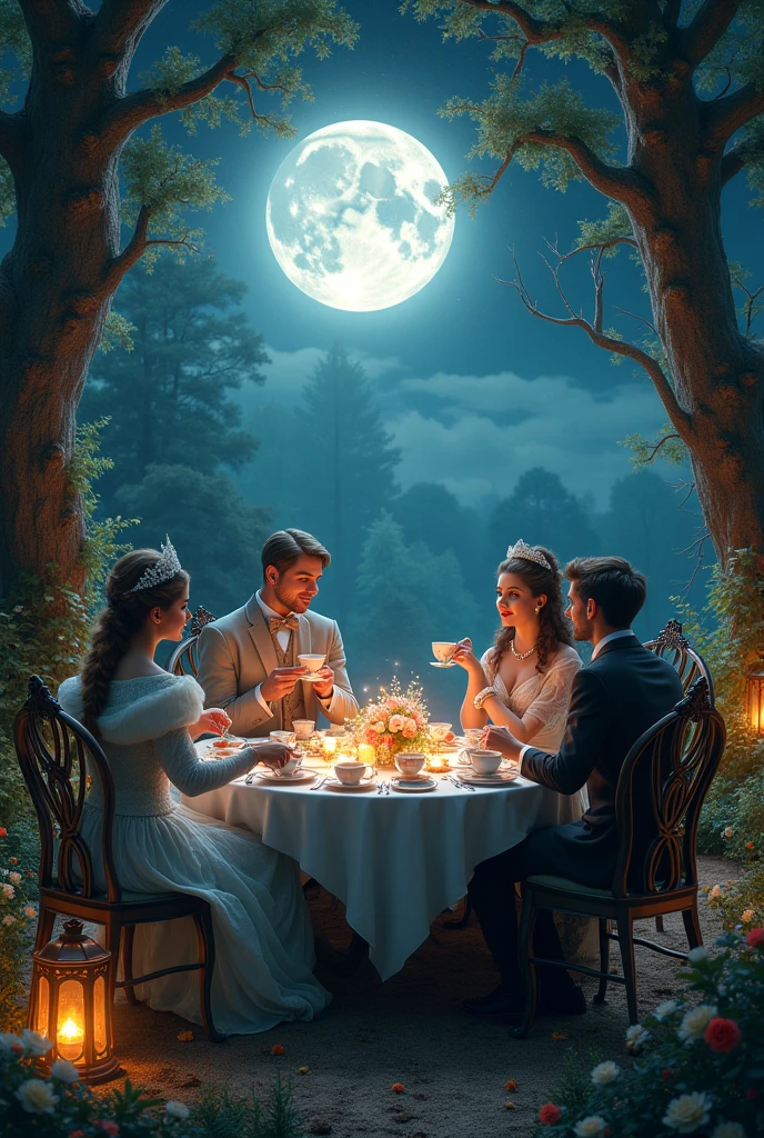 On a quiet Mid-Autumn night, Set up a roundtable, Decorated with elaborate tablecloths and lanterns. The joyful atmosphere of family reunion is warm and comfortable. moon cake, important part of the festival, Proudly displayed in gift box, The air is filled with their fragrance. Every full moon shines through the night sky, to savor every bite, Cherish every moment, as they marveled at the glowing moon among the stars.