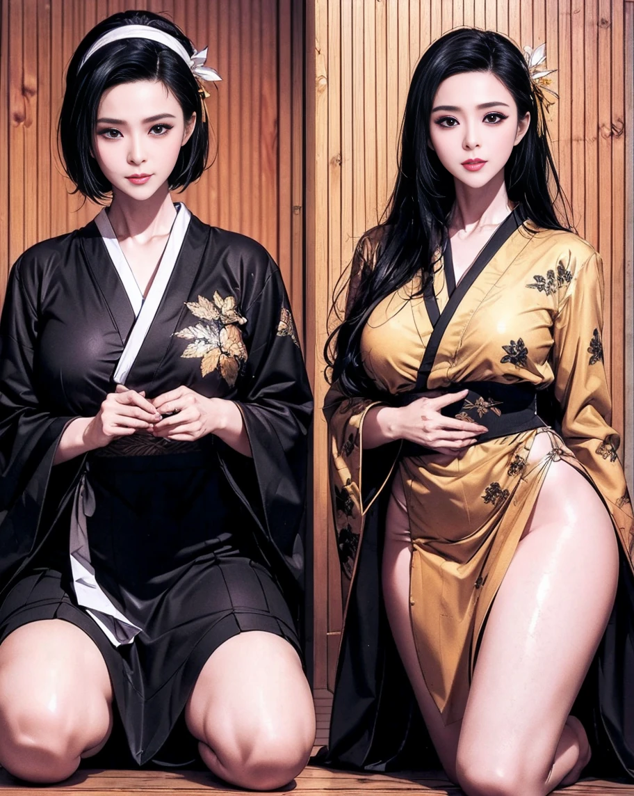 (8K、RAW Photography、top-quality)、(realisitic、Photorealsitic:1.37)、女の子1人、japanes、23years old、femele、during night、(Realistic, Photorealistic: 1.37), (Face Focus: 1.1), Cute face, ,Upper eyes、sexy body,dark brown hair、shrine maiden hair ornament、long hair bob cut、详细的脸、Detailed lips、detailedeyes、Casual attire、More skin、large full breasts, garments(shrine maiden,Beautiful satin purple kimono), Kindness, ( stand with legs spread apart, thighs thighs thighs thighs:1.2), small lace pants(red), Movie Lighting、Night city、BREAK (Natural Skin Texture、Detailed skin、Hyper-Realism、ultra sharpness)、超A high resolution、top-quality、shot from a low-angle