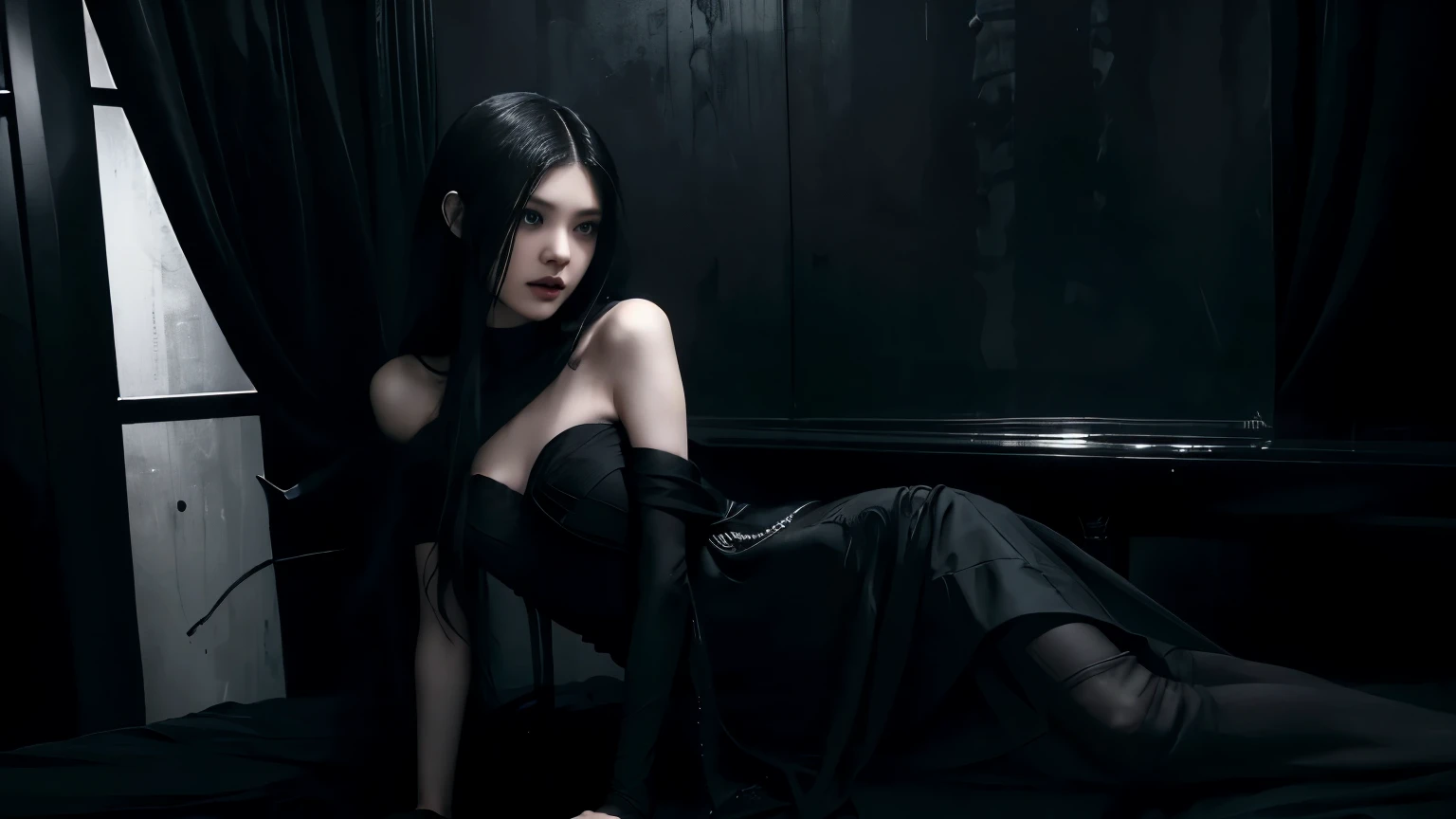 (Best image quality、highest quality、Highest Resolution、Ultra-realistic photos、Full body photo、)1 girl、Amazingly long black hair is super beautiful、Hair length約5Meters、naked、Straight black hair、Very beautiful face、Beautifully groomed black hair、Very large amounts of hair、Super long black hair that accentuates her feminine and sexy look、Slim figure、Shiny, Beautiful Hair、Bright lighting、Professional Lighting、World Super Long Hair Contest Winner、Full body photo、Head to toe photos、Taken from about 4 meters away、ultra-realistic、The longest black hair in the world、Hair longer than Rapunzel、She has very long black hair that covers her entire body...、Hair that is shampooed every day is so beautiful、I's hair isバラの香りがして、My very long black hair makes me look sexy.、My charm is my long black hair、Long black hair is a symbol of beauty、I'I am proud of my long black hair、This long hair length and volume is admired around the world.、Her very long black hair is fanned out、Smooth black hair that flows from shoulders to floor、I have a lot of hair、Cover the entire bed with hair、Hide your hands with your long hair、Hide your fingers with your long hair、A storm of black hair about to overflow from the screen、,Full body photo,超Super long hair、naked、the most Beautiful Hair in the world、Lie on your back in bed、Long hair covering her vagina、White underwear or naked、Cover the whole body with straight hair、Very beautiful face、beautifully styled black hair、Very large amounts of hair、Super long hair that accentuates femininity'sexly、Slim figure、Beautiful and shiny hair、Bright lighting、Professional Lighting、Full body photo、Black hair contest winner、the place is a bedroom、My hair is reaching the floor and dragging、Full of black hair、She is leaning on the bed, Show off your long hair.、The bed is full of hair、Long black hair covers the whole body、Super long hair、Best image quality、highest quality、Highest Resolution、Ultra-realistic photos、Full body photo、1 girl、Very beautiful face、超Super lon