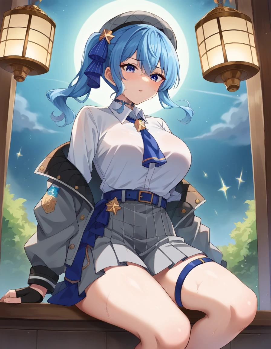 (masterpiece),best quality, expressive eyes, perfect face,w sitting, w sitting on ground, legs on ground, 1girl,
big breast, H-cup, good breast,Focalors, crossing arms, beautiful, gorgeous