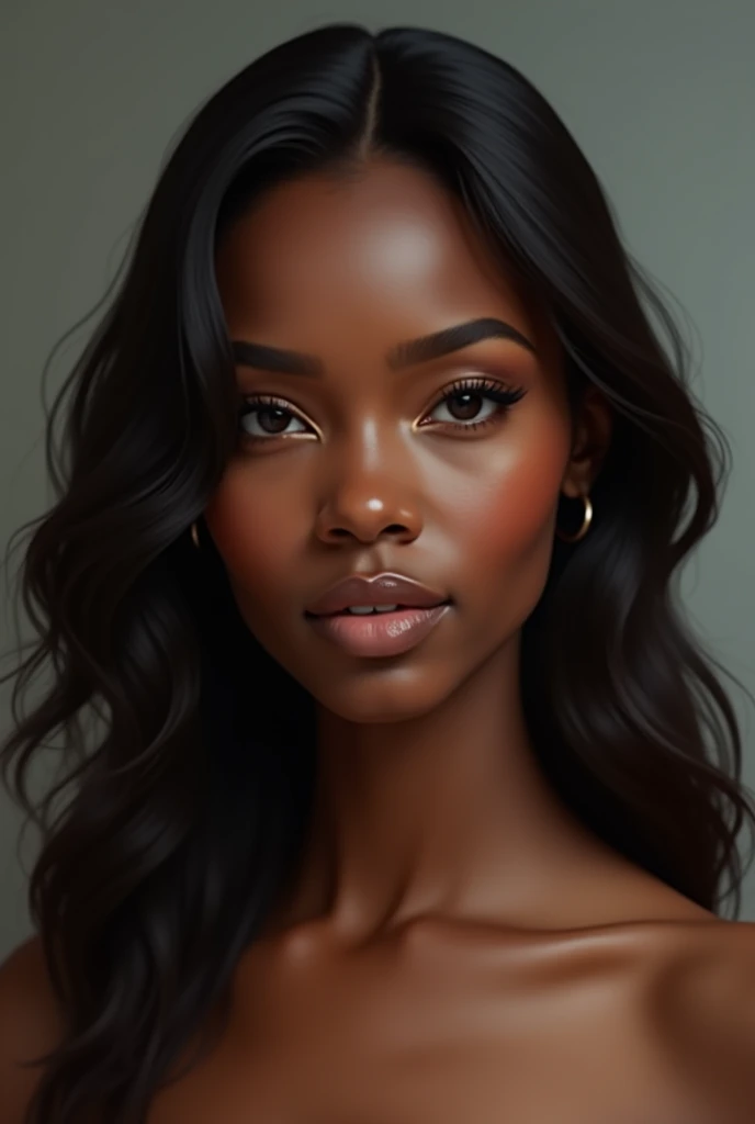 blasian woman, front profile