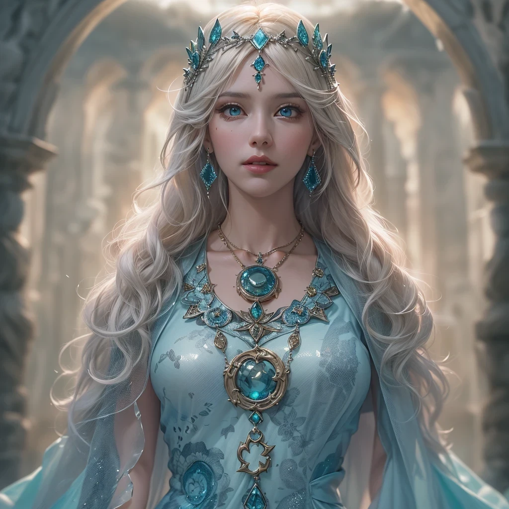 (masterpiece), (best quality), ((ultra-detailed)), (hyperrealistic), (highly detailed photo), cinematic lighting, photorealistic, extremely beautiful young lady in the marble rocks, dramatic pose, intricate detailed silver glittering ancient greek style dress, shining, gloss, crisp, flirty, epic, focus, artistic, very bright, intricate hairstyle
