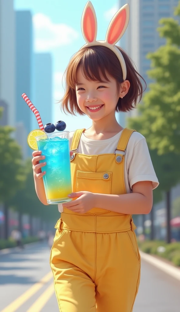 A child with a beaming smile, savoring the refreshing taste of black sparkling coke, cartoonishly depicted. The image showcases the child's delight as they hold the fizzy drink, their eyes wide with excitement. The carbonated bubbles dance around the glass, adding a sense of liveliness to the scene. The vibrant colors and playful lines bring the cartoon image to life, capturing the joyful essence of childhood.