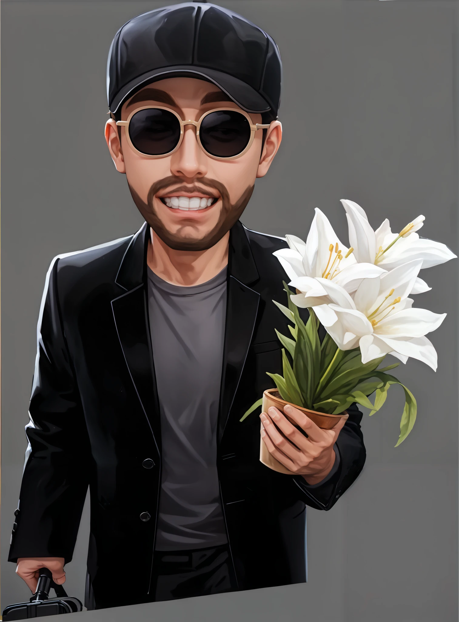The killer is not too cold ,Stephen Chow,Big buck teeth, black sunglasses , cap , suit , cartoon,Q version of the original character painting , high quality , 20 years old , 2. 5D beautiful original picture , beitemian, wlopwangling, ttguweiz , fugtrup, Fraction_9, Fraction_8_up, Fraction_7_up, A anime boy with close - up eyes, shining eyes, close - up, looking ahead with two eyes , Fraction_9, Fraction_8_up, Fraction_7_up, 一个 Handsome男子的超写实超细节照片,( best quality,4K, 8,000, high resolution , masterpiece :1.2), Super Fine ,(Hand-drawn,Photo original painting ,Hand-drawn:1.37), 24 years old, man,Stephen Chow, suit 帽子,Beautiful anime,portrait,Strong, male, dark hair , , cool anime costume , confident expression , bright colors , dynamic lighting , 穿着 精致高标准 suit . 中国演员导演Stephen Chow,Stephen Chow ,Three-dimensional facial features,Deep eyes ,, male焦点, alone, alone focus, masterpiece,Fraction_9,Fraction_8_up,Fraction_7_up, actual , Extreme Detailed Description ,Professional, Bright Colors , dramatic lighting , Light and Dark Contrast,Stephen Chow,脸庞精致handsome气, handsome,Stephen Chow, Stephen Chow,star,(absurdres, high resolution , super detailed ), (1 名 male, Stephen Chow, aldult,handsome气的脸,Well-defined, Deep eyes ,deep feeling, tall and strong man, Broad shoulders , Handsome), , (square jaw , Thick neck, Thick eyebrows), humanoid dogs ,handsome气Stephen Chow , extremely detailed facial , upper body, masterpiece, top quality,Hand-drawn风格人物角色, best quality , Official Art , Stephen Chow,脸庞精致handsome气,电影Actor,Stephen Chowstar, Beautiful eyes , Beautiful face , extremely detailed eyes and face , masterpiece, high quality, Perfect Face , ,Perfect Fingers, Perfect Anatomy , Perfect Arms, 男star,handsome气的脸庞, Actor,Hand-drawn风格人物角色,2.5D, ( Highest Quality ,16K, high resolution , masterpiece:1.2), super detailed,(Hand-drawn风格人物角色, realistic :1.37),HDR, Ultra HD, studio lighting ,Super Fine的绘画, clearly focused, Physically Based Rendering , Extreme Detailed Description ,Professional, Bright Colors , dramatic lighting , Light and Dark Contrast, Mystery,joy,, Surrealism ,