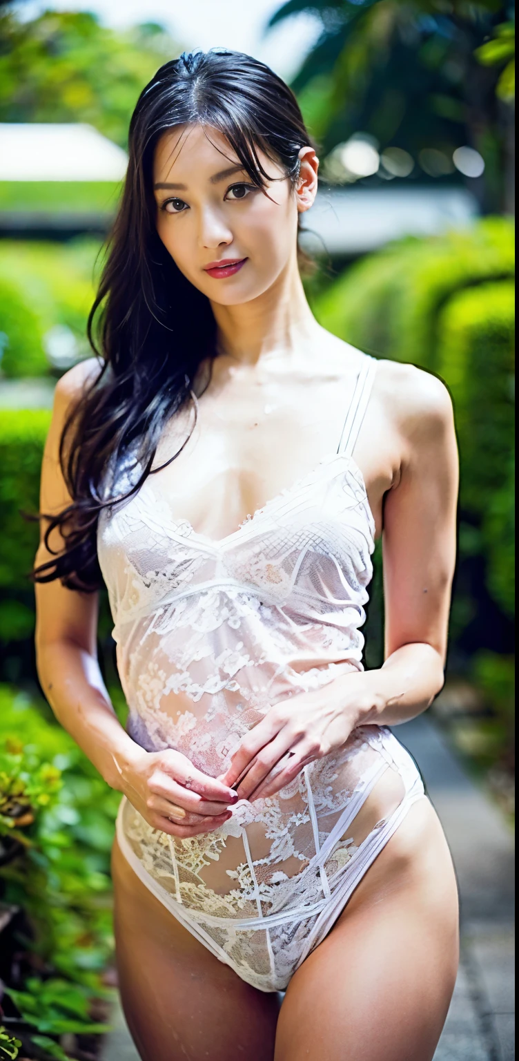 loose outfit、Show shoulders、How to wear a gown with a broken see-through halter neck、Decorated with intricate patterns and pastel colors、Transparent material that makes the skin shine、Artistic depiction of seductive woman in gown with wet thin cloth and transparent skin, Floral and fantastic pattern with flowing silky traditional see-through skin。Her dress draped elegantly around her curvaceous figure、Emphasizes her charming silhouette。She's a gentle fireworks night、Dynamic Posing、Sexy Posing、bathed in the soft glow of moonlight。The scene is、With a hint of mystery and sensuality、It exudes an ethereal dreamy atmosphere。The image style is、It incorporates a blend of watercolor and digital illustration techniques.、It makes you feel delicate beauty and charm。Soft moonlit lighting、Cast gentle highlights and shadows on her mesmerizing features。Dynamic Posing、Bold poses、The hand is somewhere、see -through、show through、A sexy、Wet hair、Wet、cherry trees、flower petals、cherryblossom、The cherry tree、Sakura blizzard、buried、Transparent skin、Wet clothes、Chest Pulling、Translucent clothes、Eau、nudde、