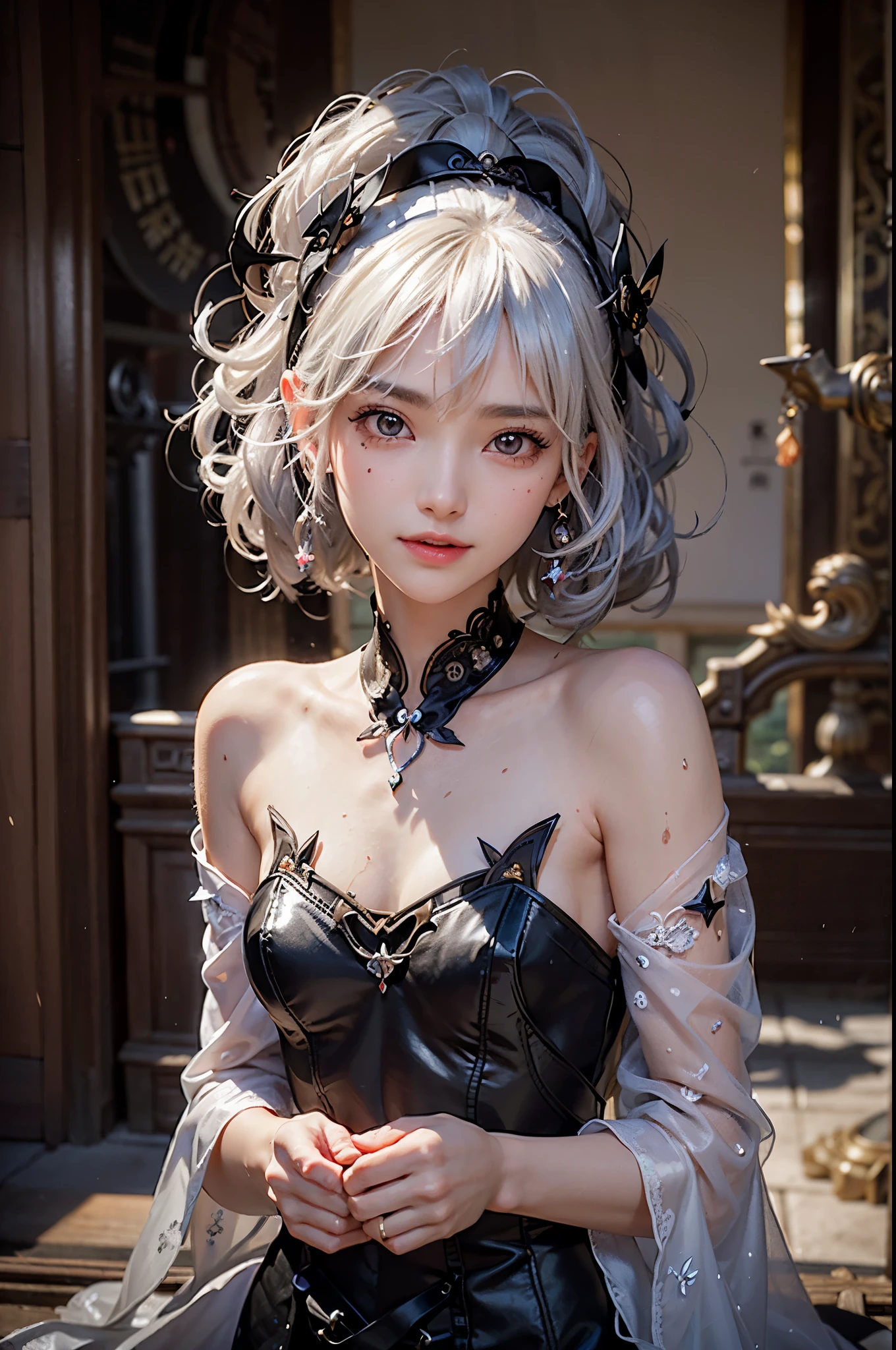 RAW photo:1.2), ((photorealistic:1.4),(masterpiece:1.3),(best quality:1.4),ultra high res,(detailed facial features),(detailed clothes features),HDR,8k resolution, 1 girl, blush, looking at viewer