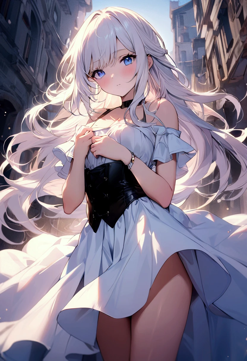 ((highest quality)),(ultra high resolution),(Super detailed),(detailed description),((best CG)),(best work of art),super precision art,great drawing art,(Art with precise details:1.5), (1 woman:1.5),beautiful and well-shaped face:1.5,(Beautiful skin with precise and detailed depiction:1.6),(Very precisely depicted Pyjama nightdress:1.5),provocative angle:1.6,gorgeous