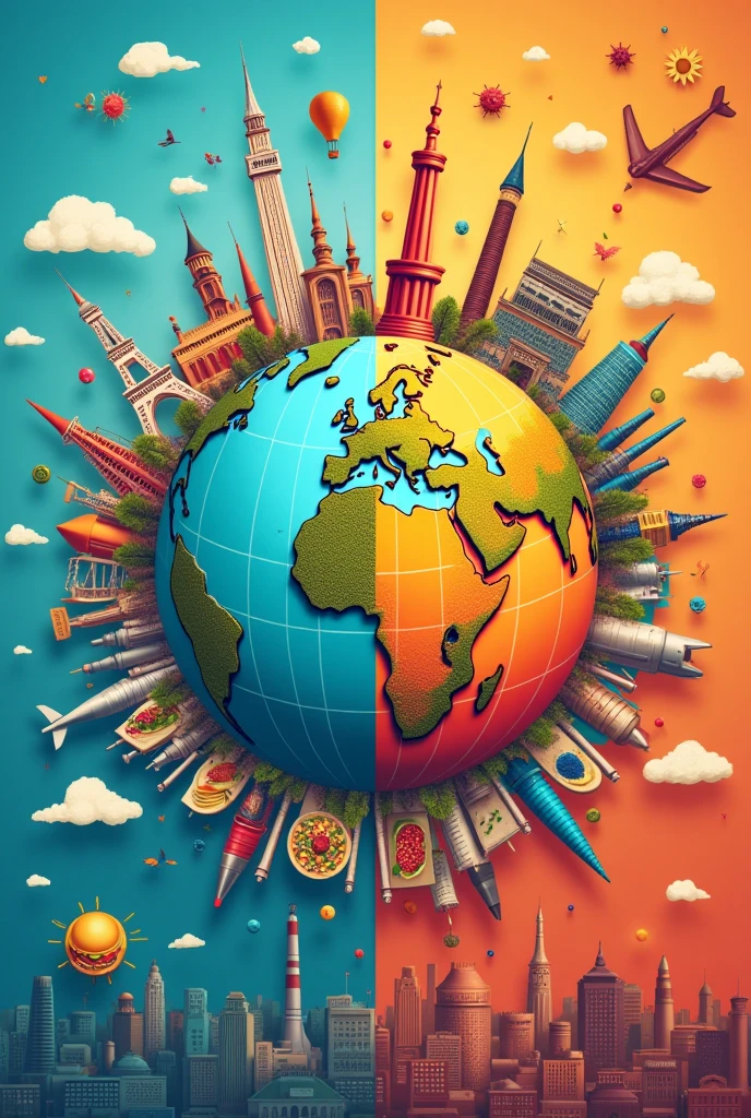 poster about the role of science and technology play in addressing global challenges