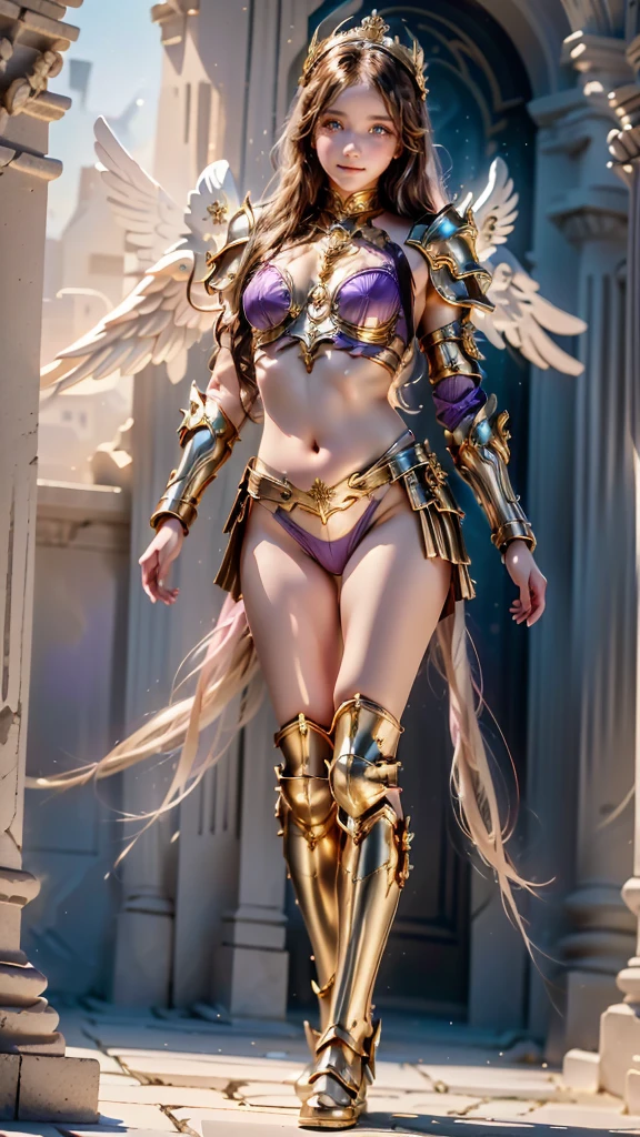 (masterpiece:1.2), (best quality:1.2), perfect eyes, perfect face, volumetric lighting, 1girl, 1boy mature female, hand on hip, flexing biceps, long hair, purple hair, seductive smile, blush, sweat, bikini armor, soldier \(dq3\), winged helmet, red armor, abs, toned, wide hips, thick thighs, huge breasts, dancing and singing, in the suburbs, high res, ultrasharp, 8K, masterpiece, HDR, 8k, absurdres, cinestill 800, sharp focus, add_detail:3