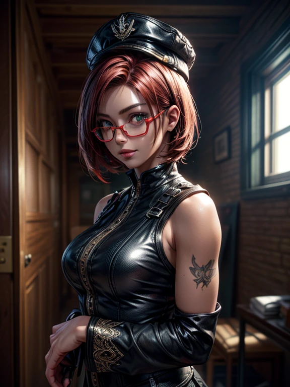 ((androide 18)) ((extremely detailed 8k illustration)), high resolution, (extremely detailed and hermoso background), pintura ultra detallada, professional illustration, Ultra-precise representation, Ultra-detailed rendering, (hermoso and aesthetic:1.2), hdr, (profundidad de campo:1.4), vistoso, vivid, hermoso detailed glow light particles, intrincado:1.4, buenas manos, manos perfectas, Detalles de la cara:1.2, cara bonita, Y18, hermosa mujer, pelo rubio, blue eyes, belt, botas, falda vaquera azul ajustada, oro_collar, la camisa negra, cabello corto, mangas largas a rayas, pendientes, chaleco abierto, denim vest, pechos medianos, tiro de vaquero, cuerpo mojado, sonrisa sexy, postura de combate, pantimedias de longitud completa, Ruinas de batalla, Caderas anchas, piernas gruesas, ropa desgarrada, closed fists (exquisite lighting and shadow), dynamic angle, DSLR, Sharp focus: 1.0, Maximum clarity and sharpness