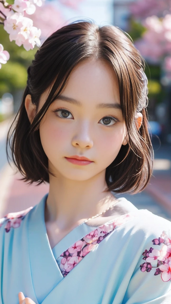 ((Wear only one))、((Small breasts))、((Wear only one))、((Small breasts))、((Highest quality、8k、masterpiece))、Sharp focus:1.2、Small fox ears、Cute 10 year old girl with perfect body shape:1.4、((Dark brown hair))、(White button closure)shirt、jeans:1.1)、street:1.2、Highly detailed face and skin texture、fine grain、double eyelid、shoulder、Close-up of a woman in a kimono posing for a photo))、((Colorful kimonos))、Japan、Drawing attractive anime girls。Cleavage,Sitting((,Show off her white panties))