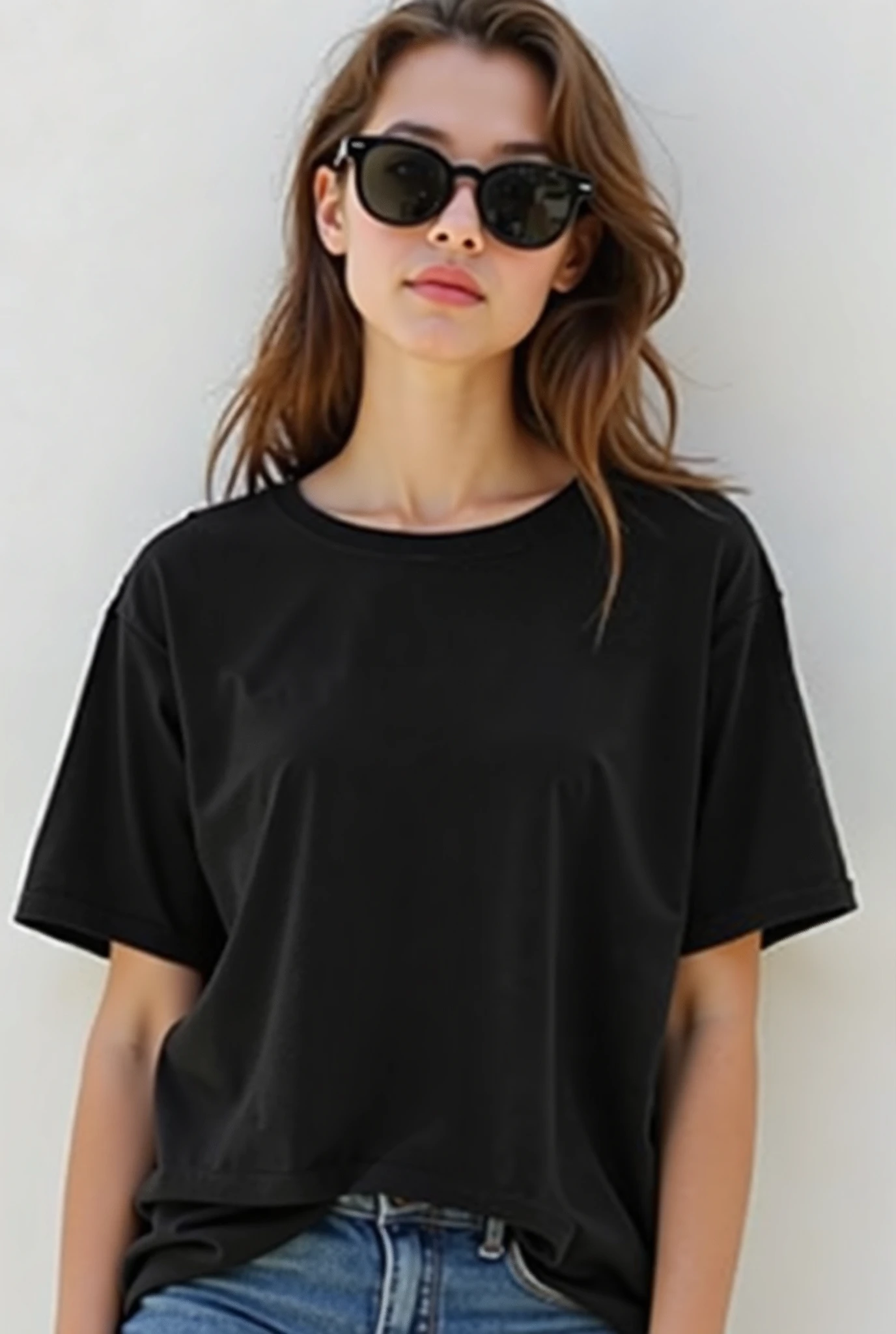a girl, black shirt, emirulolxl, black leather pants
