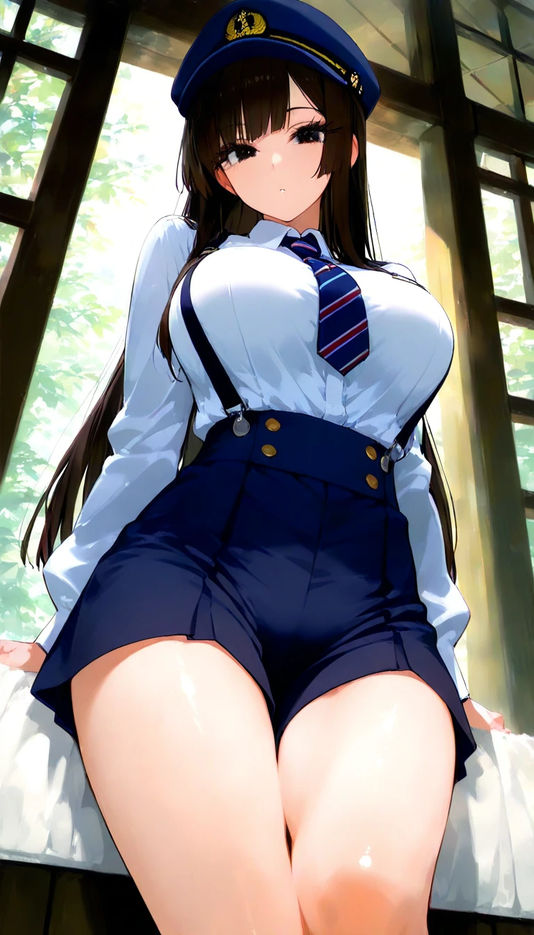 (((stand with feet apart、Shooting from below))、(((Accentuate the crotch)))、Highest quality, 8k, masterpiece :1.3)), whole body, Sharp focus :One Girl,Glowing Skin,SSexy pose,Highest quality,Tabletop,shape,Very delicate and beautiful,Hmph,8k壁紙,wonderful,In detail,Official Art,Very detailedなティッカーUnity 8k壁紙,Incredibly ridiculous,Large file size,Very detailedな,High resolution,Very detailed,Beautiful detailed,Realistic,X-ray,The queue is full,(((Uniform Blazer、mini skirt)))、(((Big Breasts、Brown Hair)))、(((School、classroom)))、Stand upright、Cleavage , ((長いBrown Hair))、Uniform Blazer、Sexy pose、Hairstyle: Long Hair、both hands、