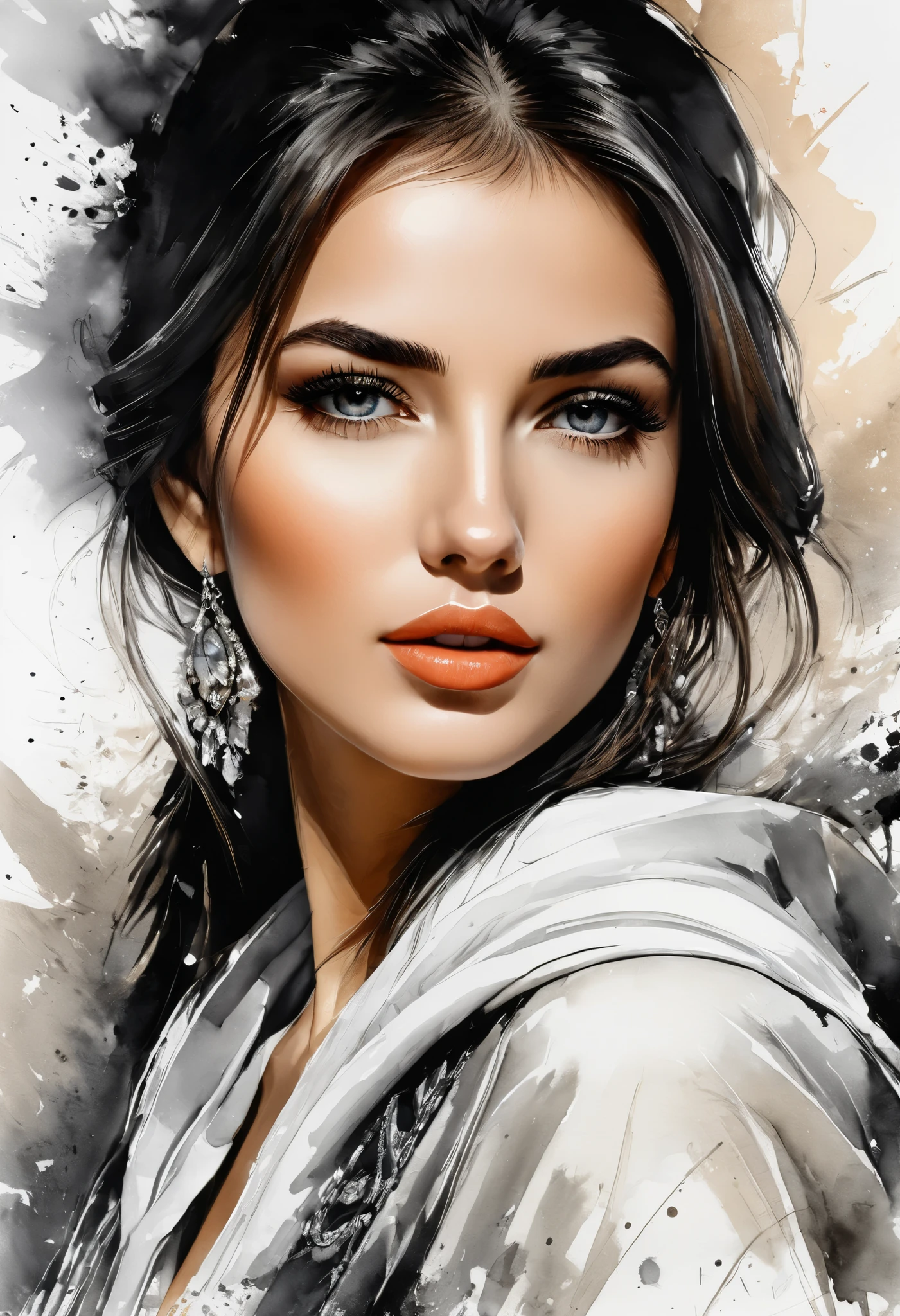 Masterpiece, best quality, only one very beautiful Bulgarian woman in fashion design Clothing, ink painting style, landmark of Sofia in Bulgaria, Perfect poses, 
soft colors, smooth strokes, Low angle, ink painting in the style of artists such as Russ Mills, Sakimichan, Wlop , Loish, Artgerm, 
Darek Zabrocki and Jean-Baptiste Monge, detail (fingers, toes), perfect face, beautiful face, beautiful eyes, clear eyes, realistic eyes, perfect nose, perfect lips, 
fix eyes, fix nose, fix lips , very detailed face, detailed face
8K HDR RGB Ultra HD