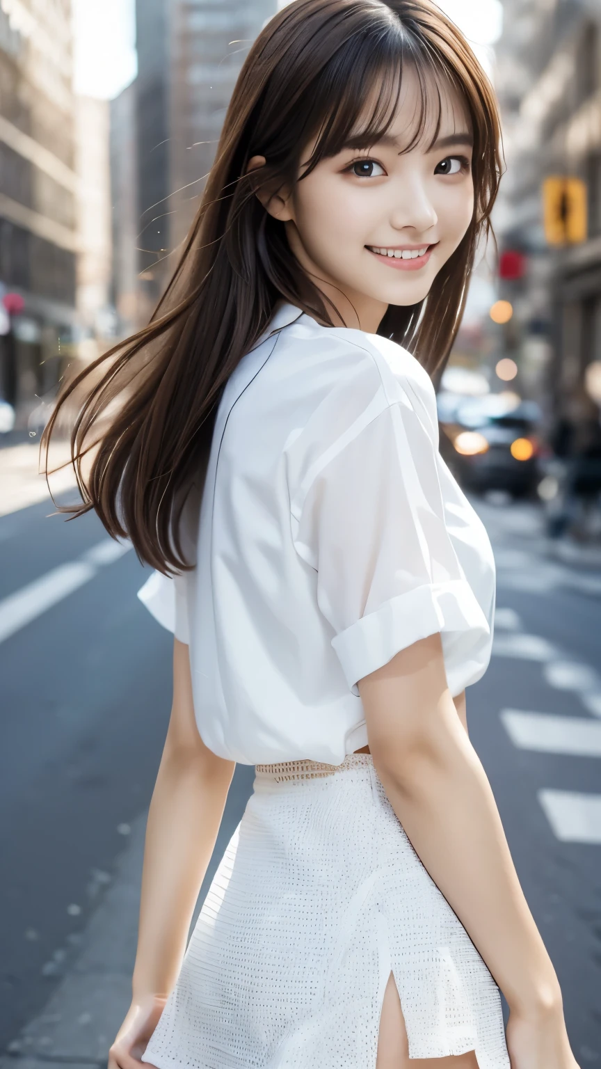 Drawing from below:2.53,One Girl、Beautiful and detailed eyes and face、barefoot、Cute 16 year old Japanese girl, ((Extremely precise and accurate anatomy:1.0)), (photo Realistic:1.4), (hyper Realistic:1.4), (最高品質のRealisticな肌の質感:1.4), (Improvement of quality:1.4), (Enhances the beauty of skin texture:1.1), Clean and glowing skin, mesh, thin:1.2, (Realistic:1.3), Realisticなライティング, (Smoother lighting:1.05), (Improving the quality of cinema lighting:0.9), Backlight, A gentle light on your face, Ray Tracing, (Bright light:1.2), 32K, One Japanese woman, fine grain, Detailed face, (Film Grain:1.1),(Accentuates body lines:1.1), High resolution, Natural look, Kind eyes, Improves hair quality, Delicate light and shadow, Graceful pose, Sharp details, Soft light reflection, Beautiful contours, Delicate skin tone, Fine hair texture, Natural background, (((sunny day、School zone、A strong wind is blowing、Her hair and skirt are flying、 Open shirt、Pleated skirt、stroll:1.25、Light of the sun、Clear skies、stage、Blue sky and white clouds、The joys of youth)))、